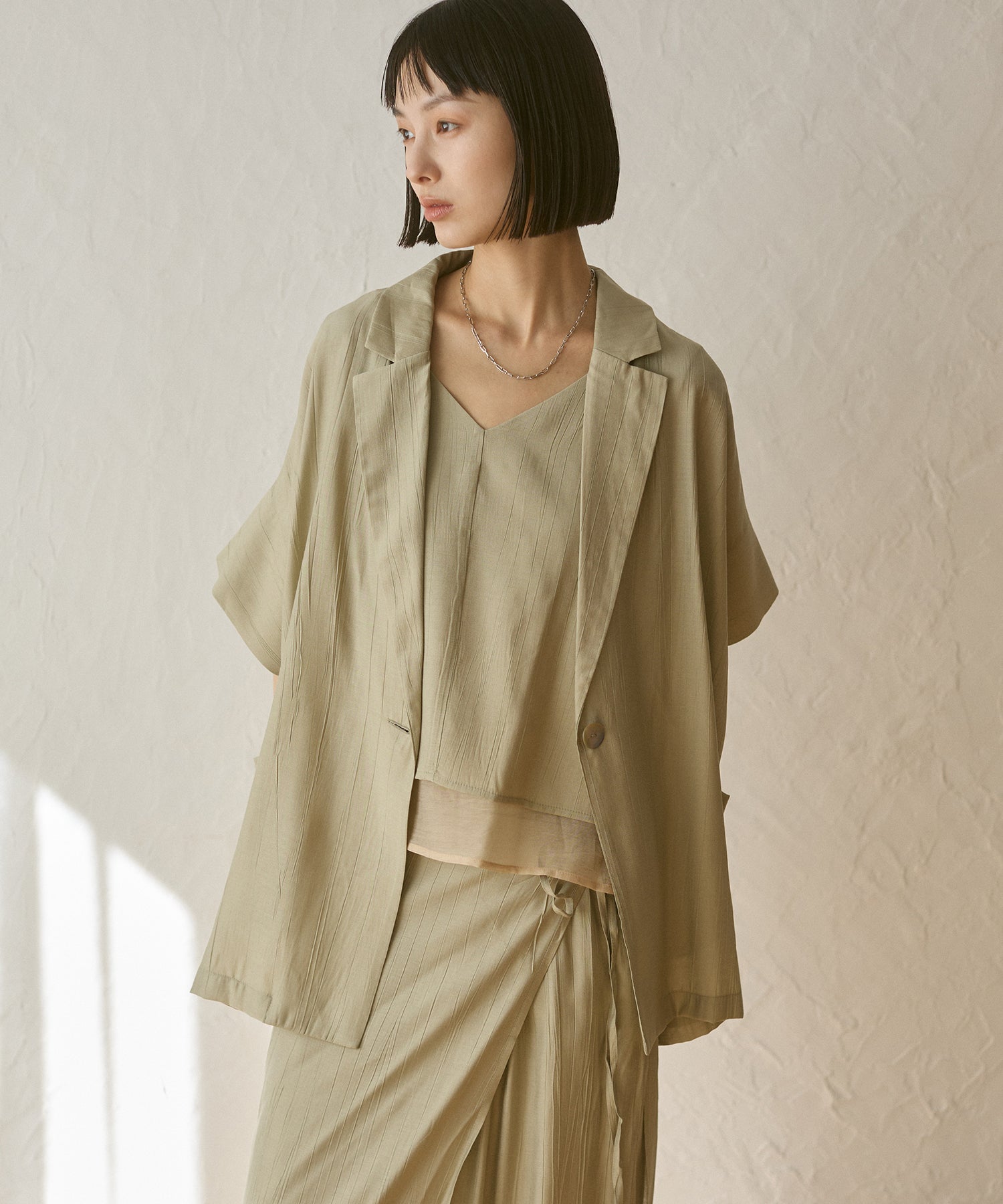 [LIMITED]WASH-SATIN SHIRT JACKET