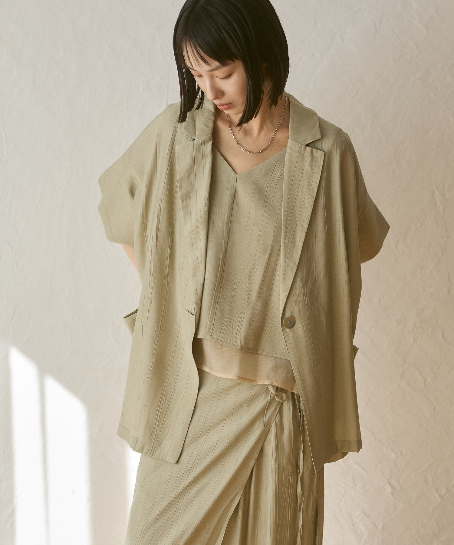 [LIMITED]WASH-SATIN SHIRT JACKET