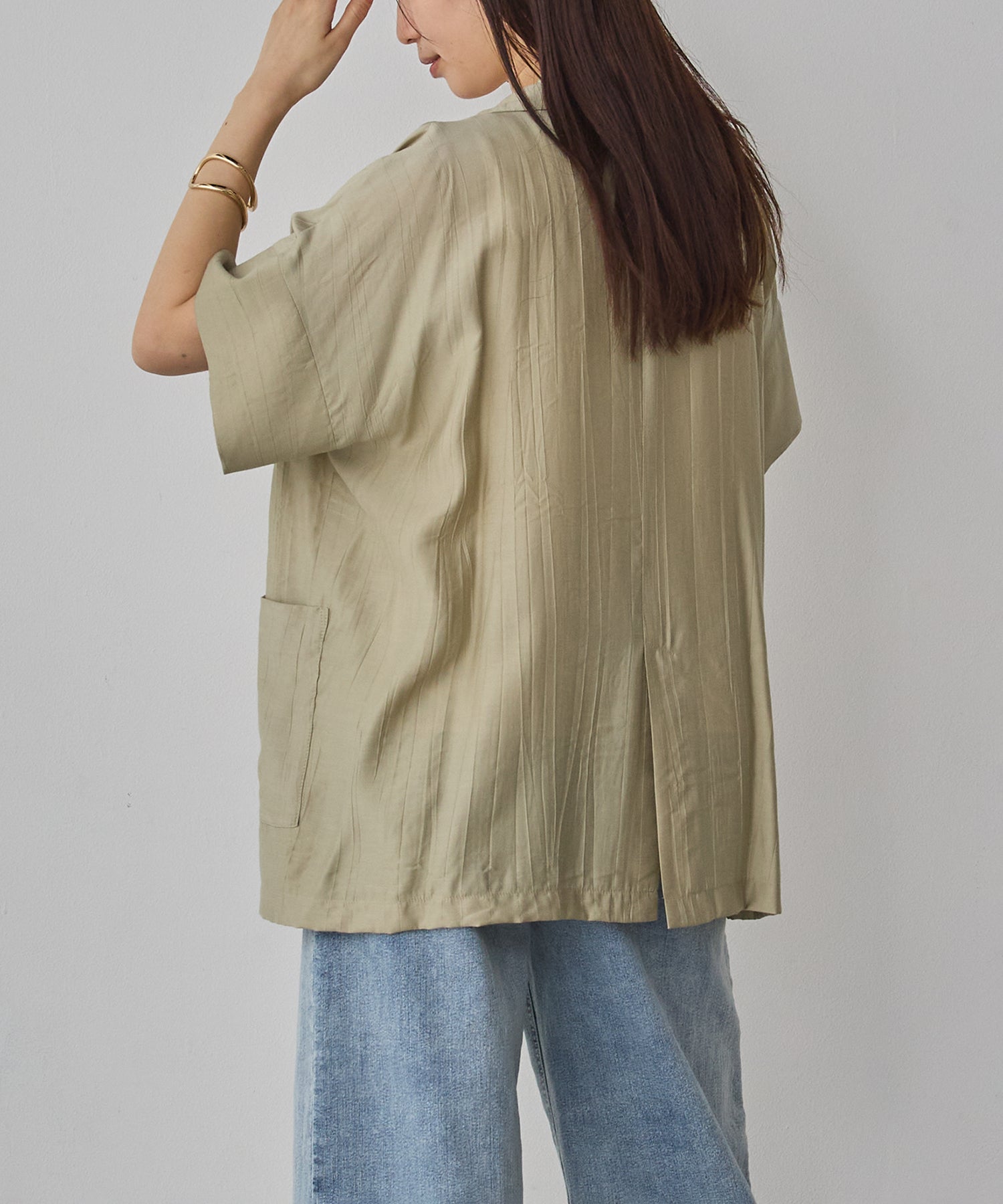 [LIMITED]WASH-SATIN SHIRT JACKET