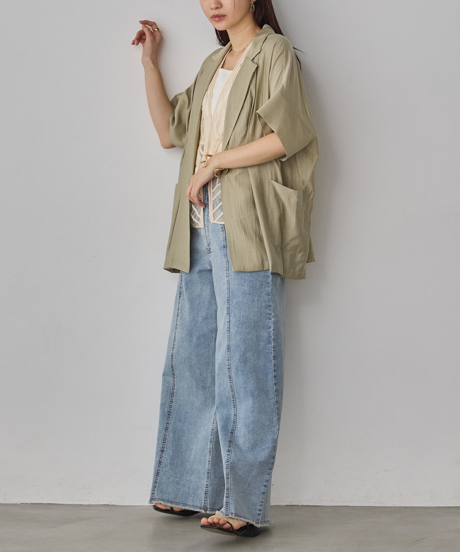 [LIMITED]WASH-SATIN SHIRT JACKET