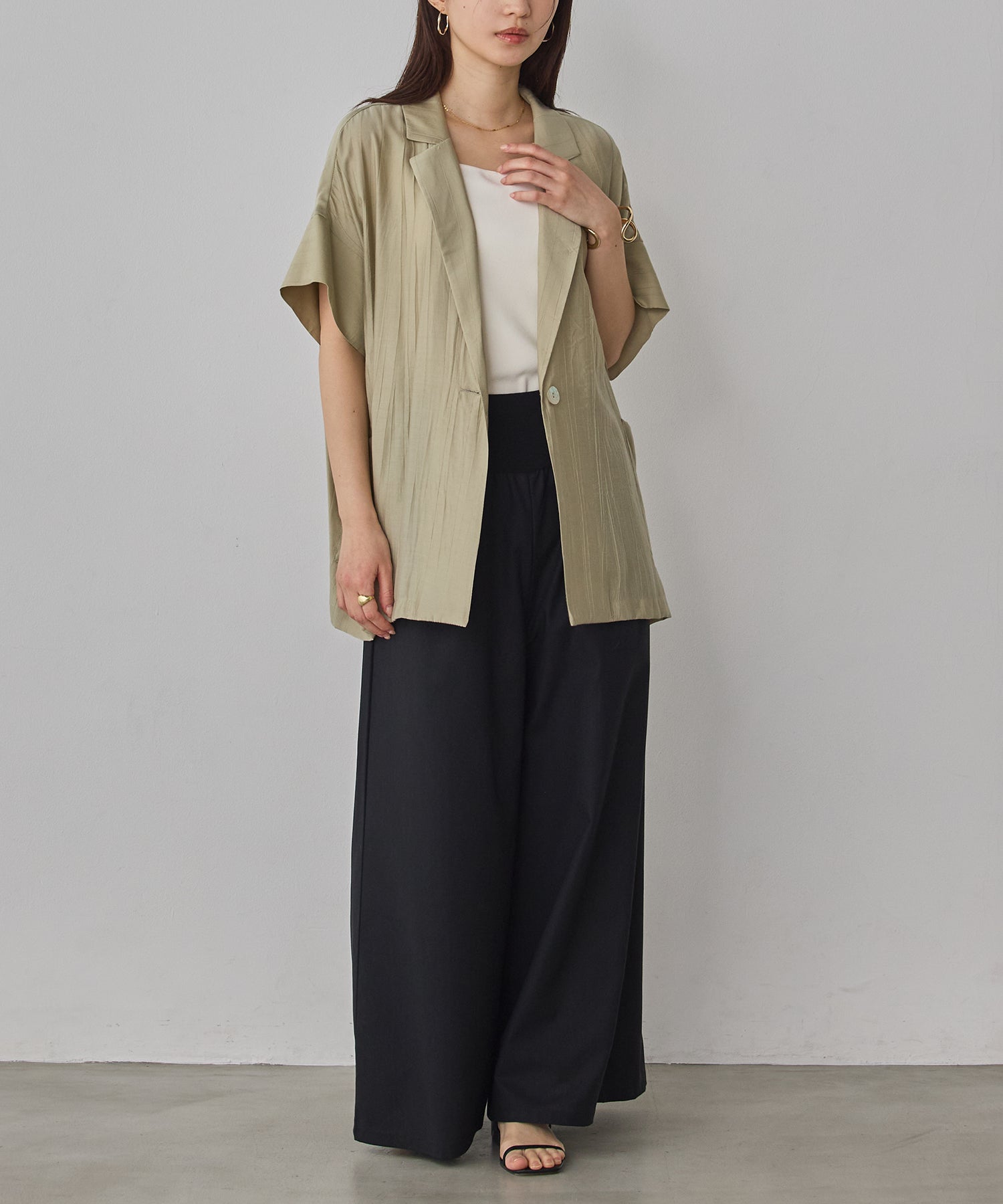 [LIMITED]WASH-SATIN SHIRT JACKET