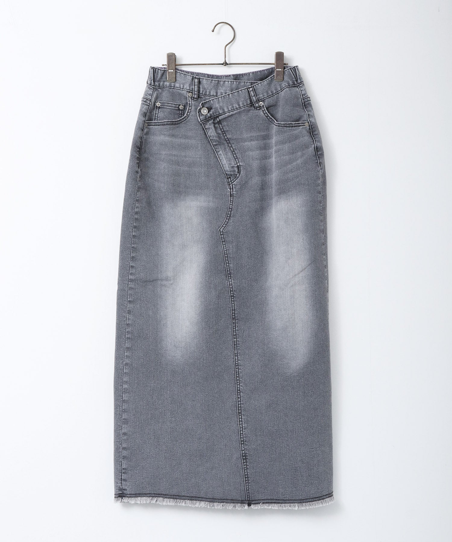 デニム ラップデザイン タイトスカート