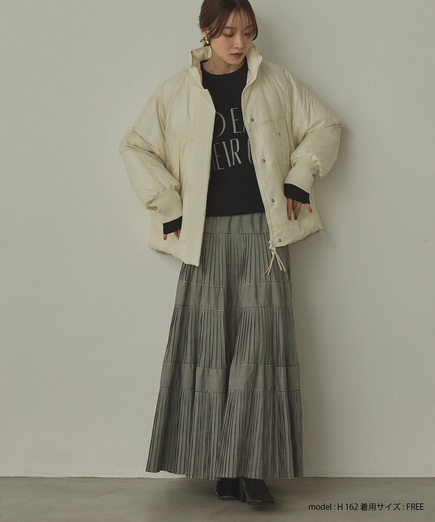 中綿 ワッシャーナイロン(撥水)ショートブルゾン