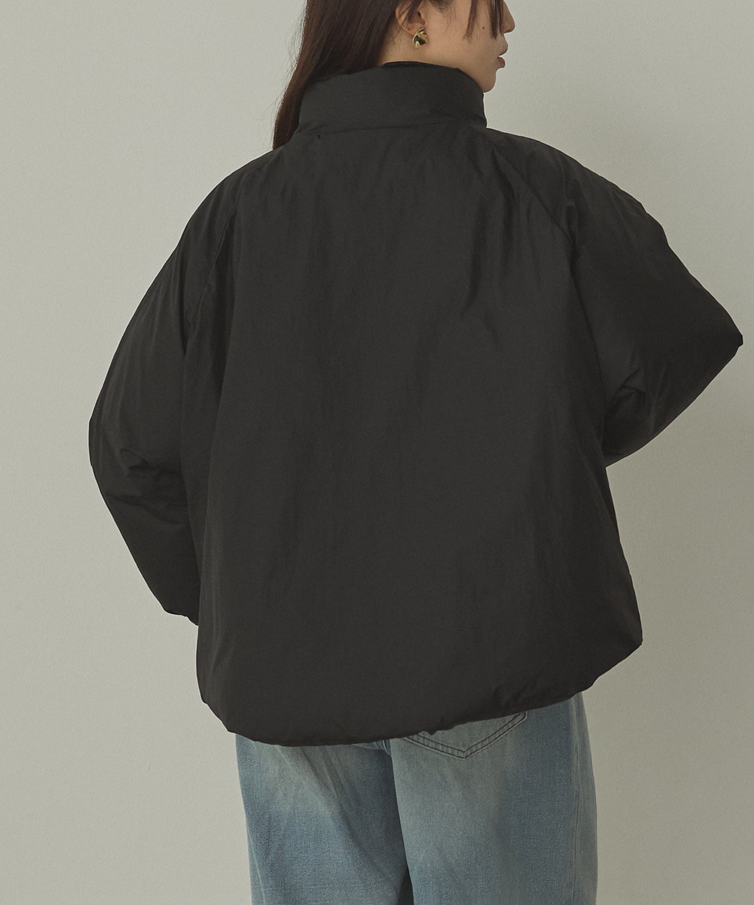 中綿 ワッシャーナイロン(撥水)ショートブルゾン