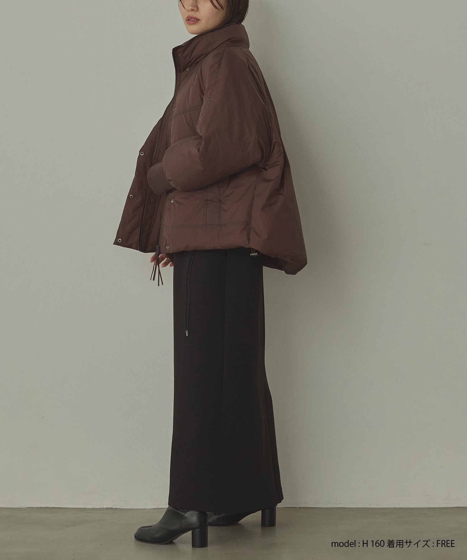 中綿 ワッシャーナイロン(撥水)ショートブルゾン