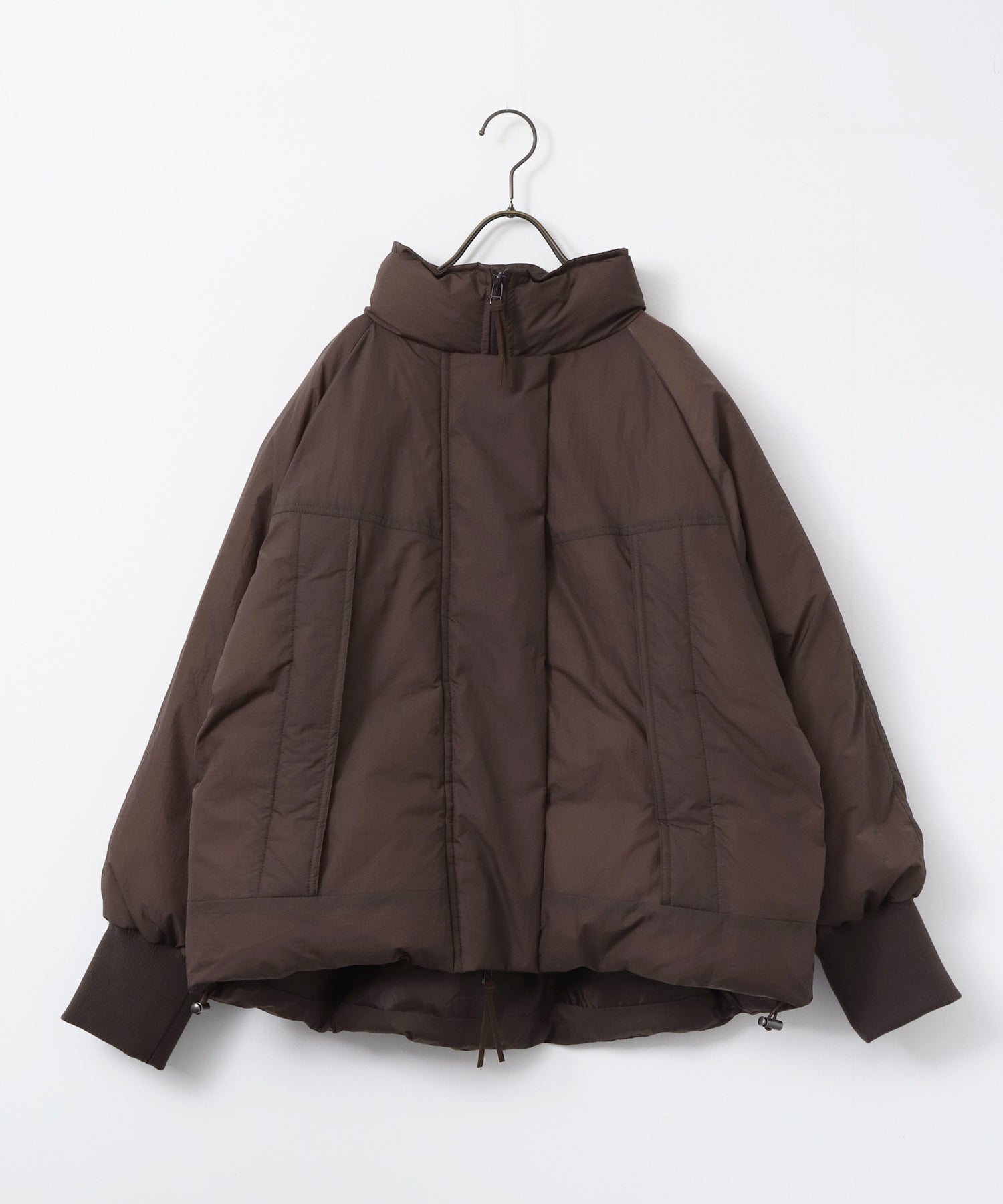 中綿 ワッシャーナイロン(撥水)ショートブルゾン