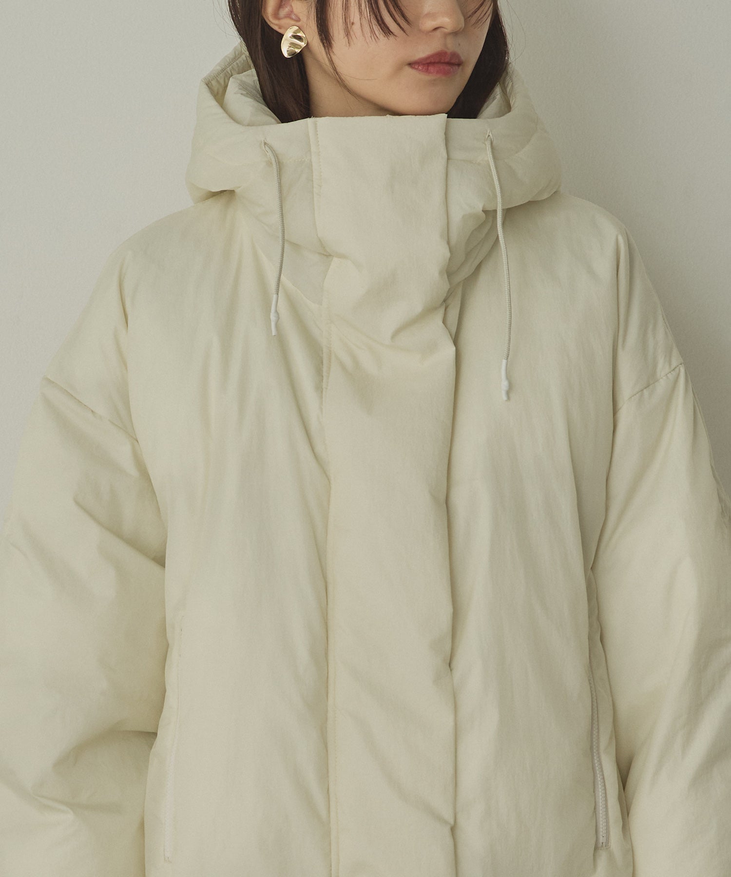 中綿 ワッシャーナイロン(撥水)ミディアムコート