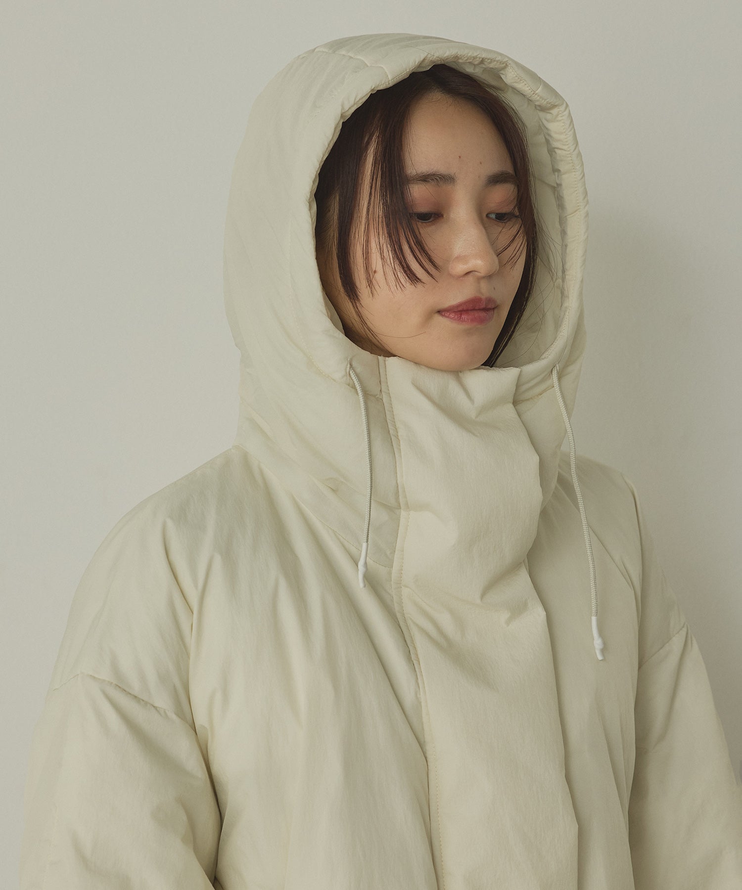 中綿 ワッシャーナイロン(撥水)ミディアムコート