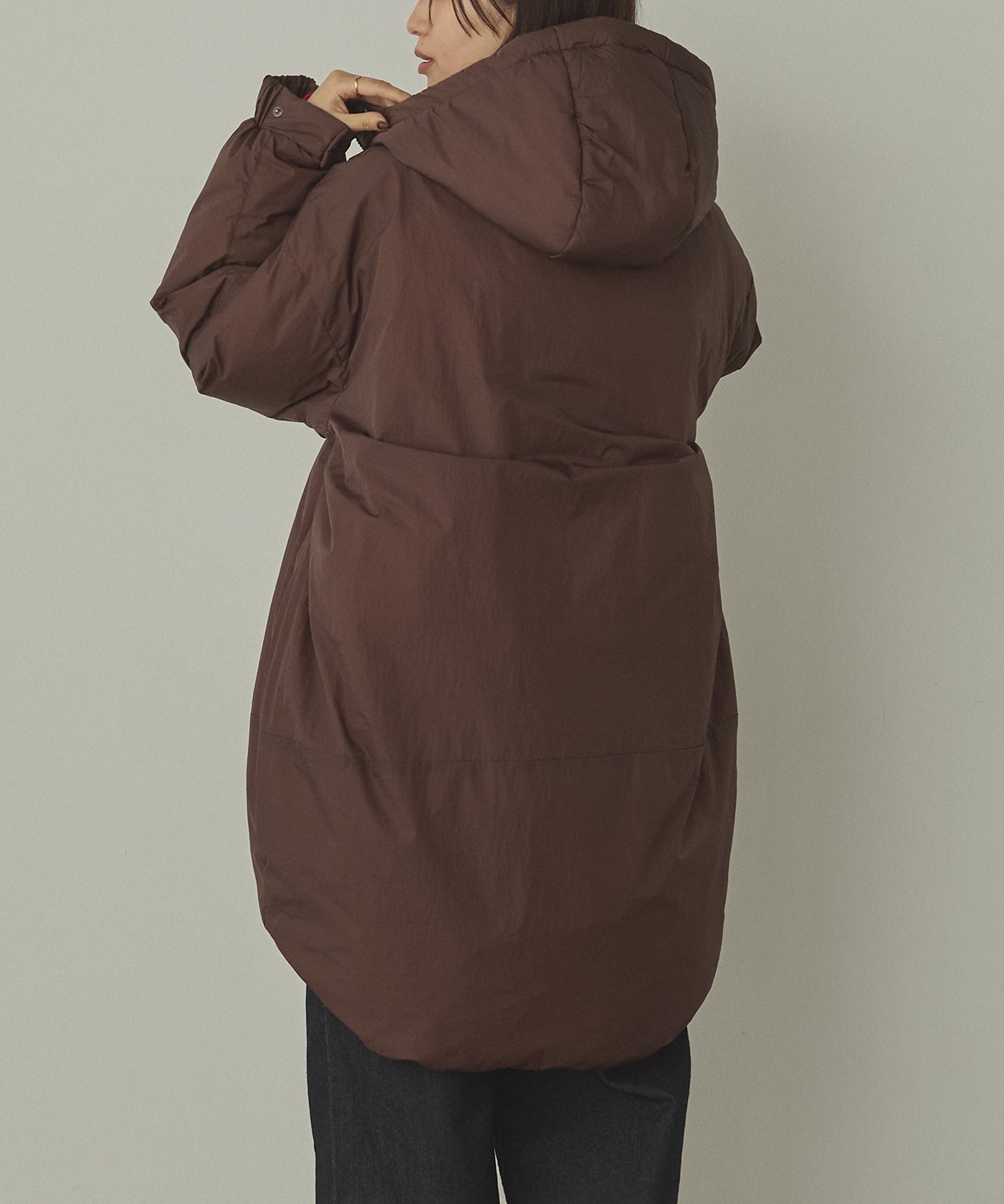 中綿 ワッシャーナイロン(撥水)ミディアムコート