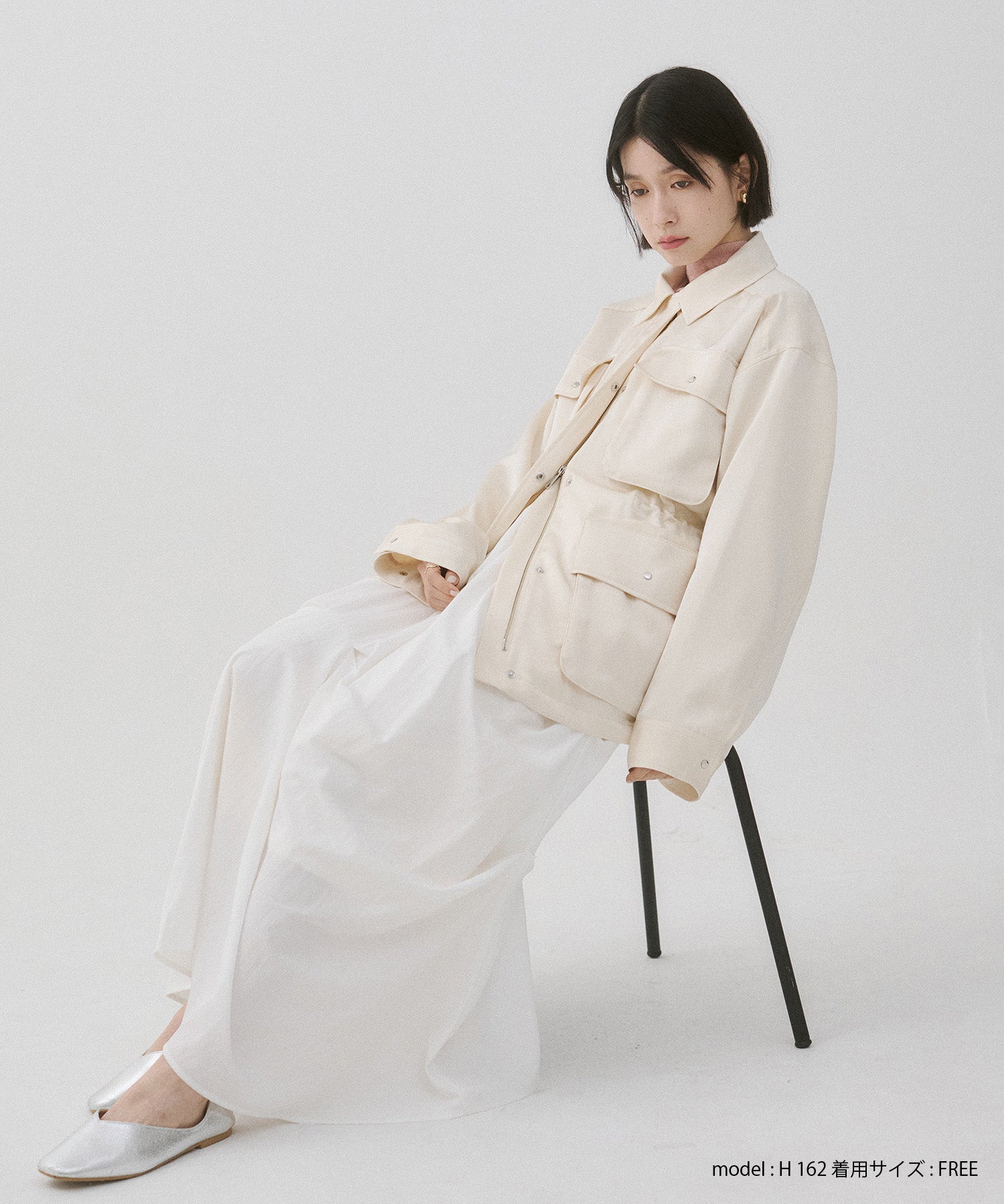 SATIN BIG POCKET LIGHT BLOUSON