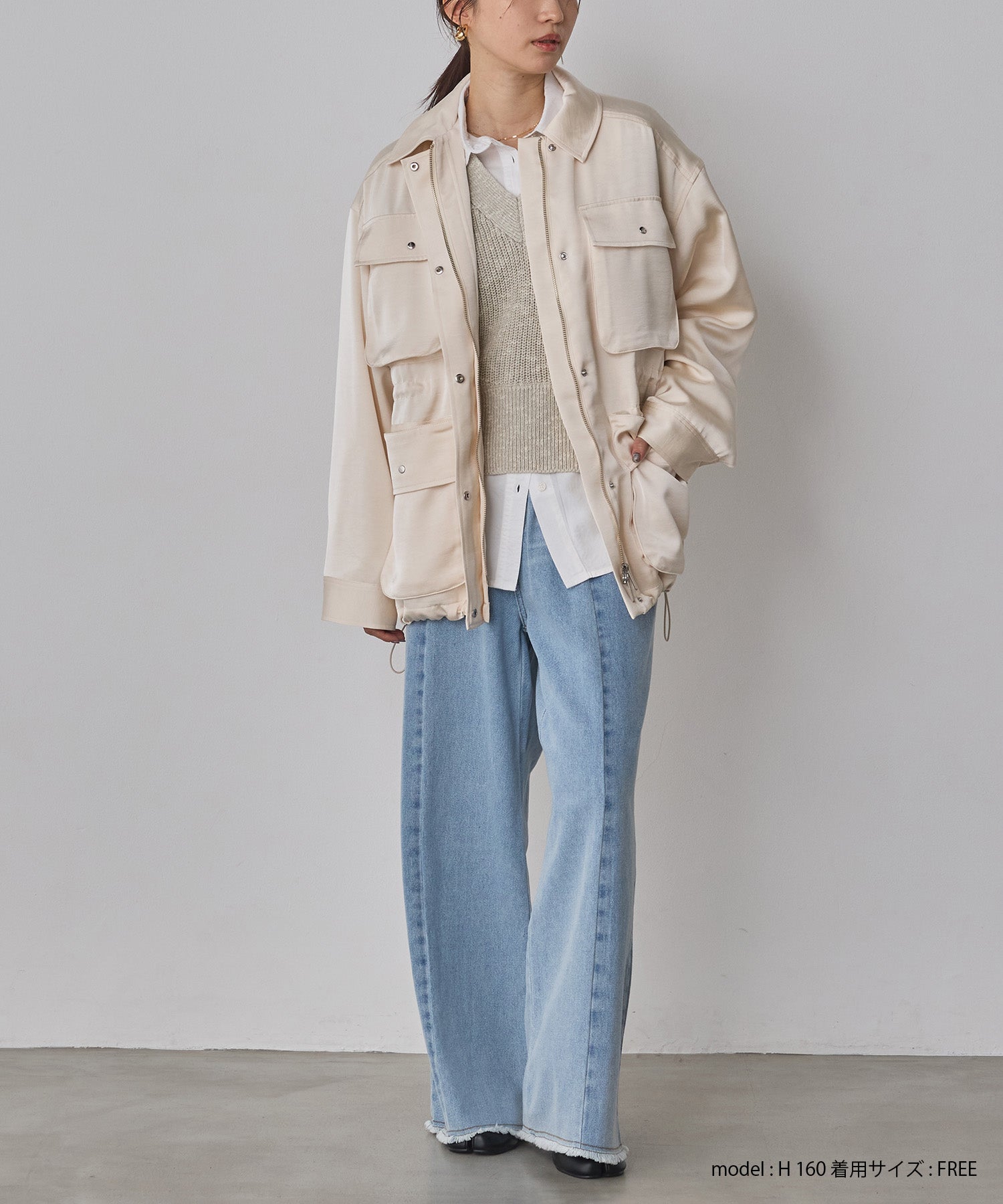 SATIN BIG POCKET LIGHT BLOUSON