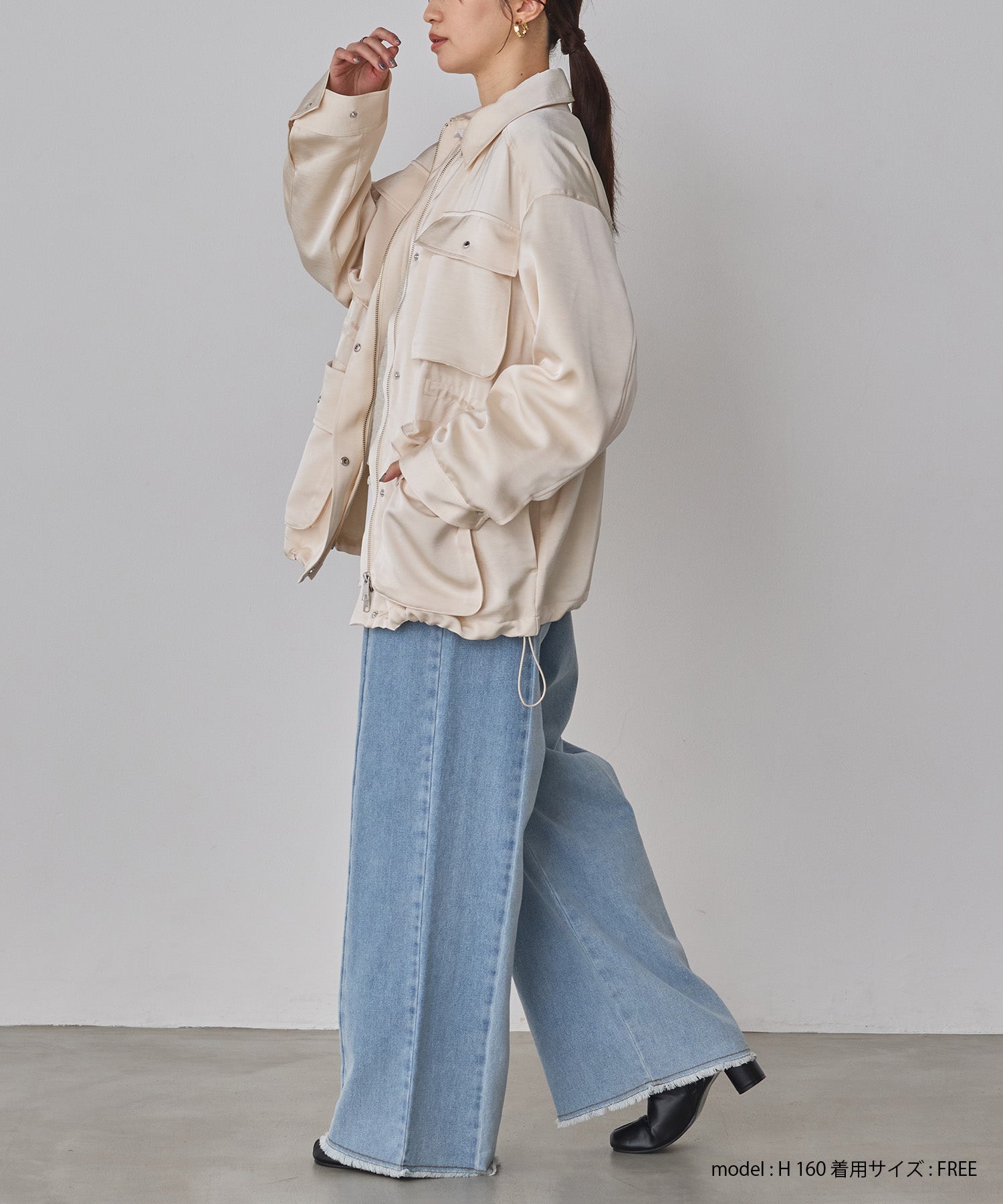 SATIN BIG POCKET LIGHT BLOUSON