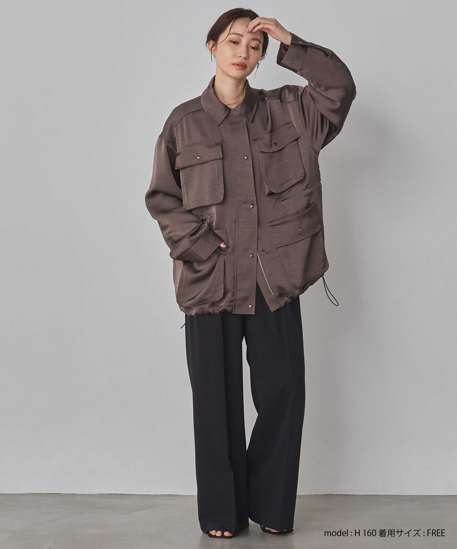 SATIN BIG POCKET LIGHT BLOUSON