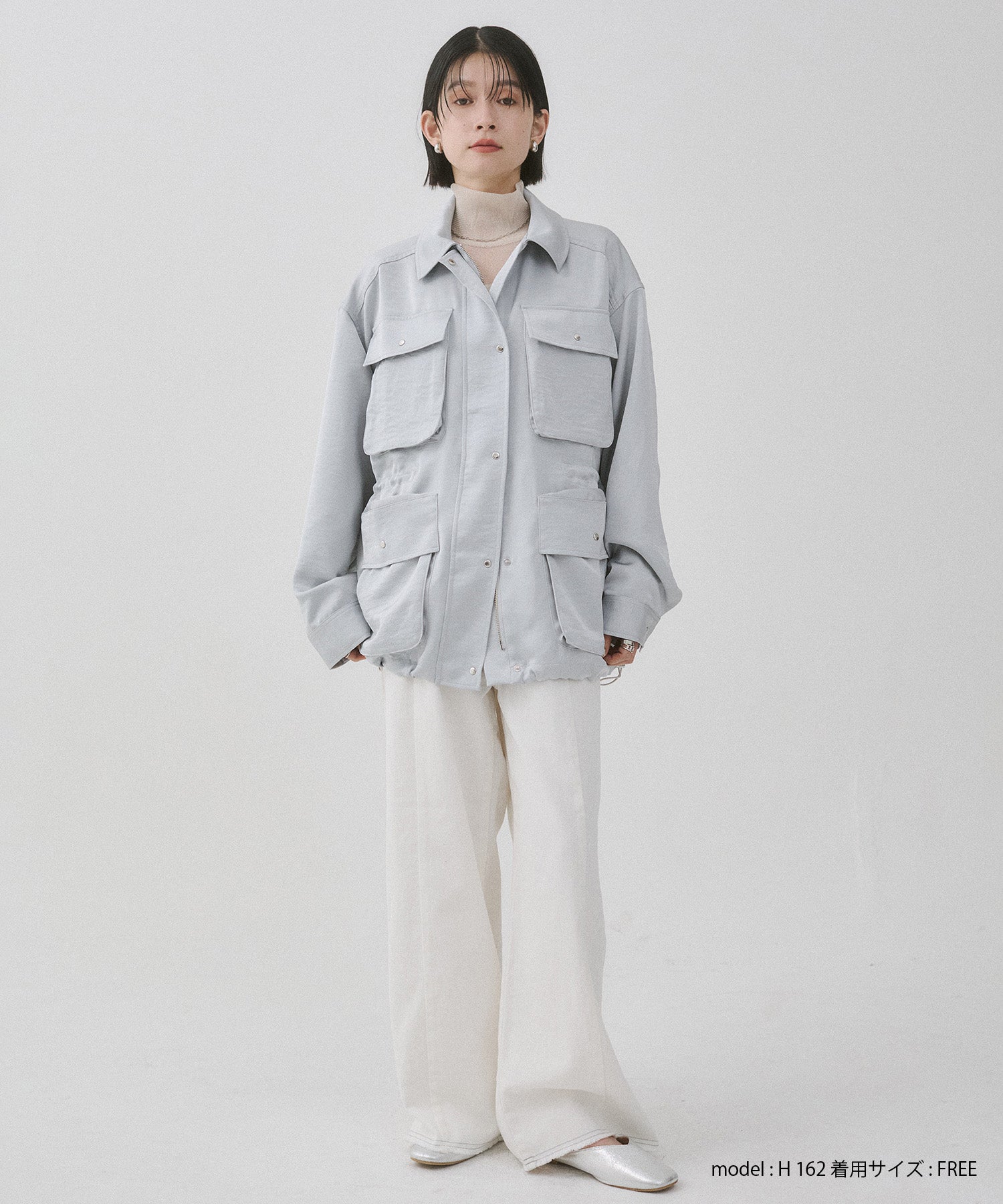 SATIN BIG POCKET LIGHT BLOUSON