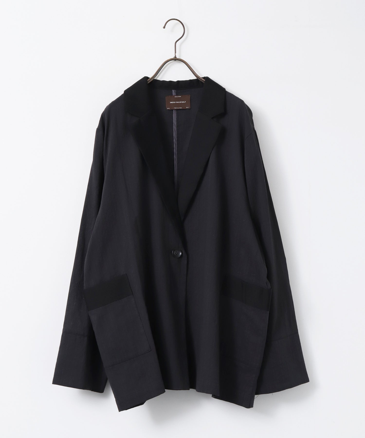 MIXED-FABRIC TAILORED JACKET