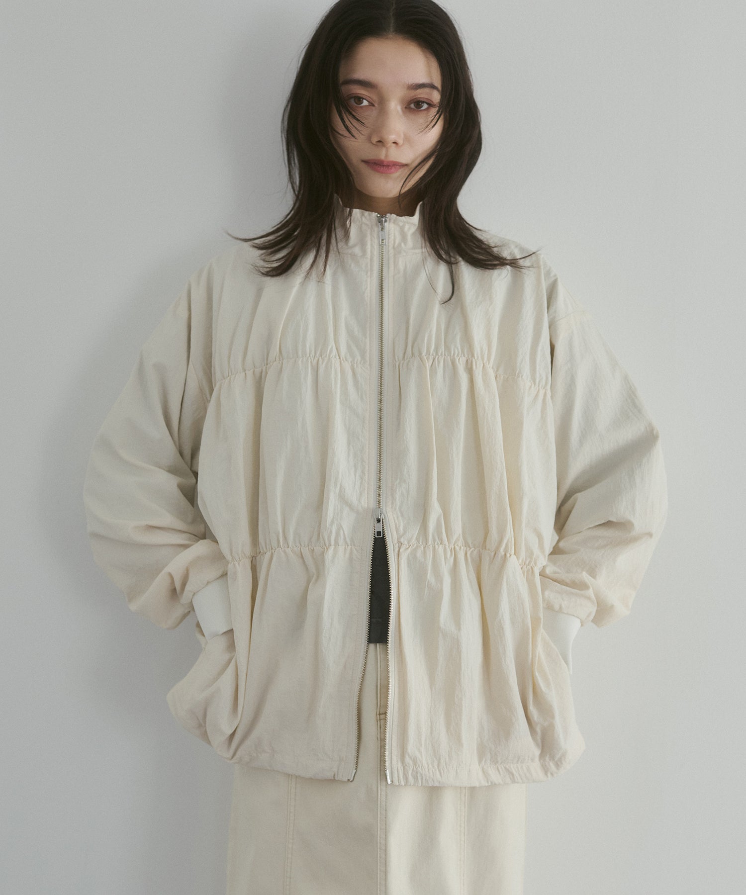 NYLON DOUBLE ZIP BLOUSON