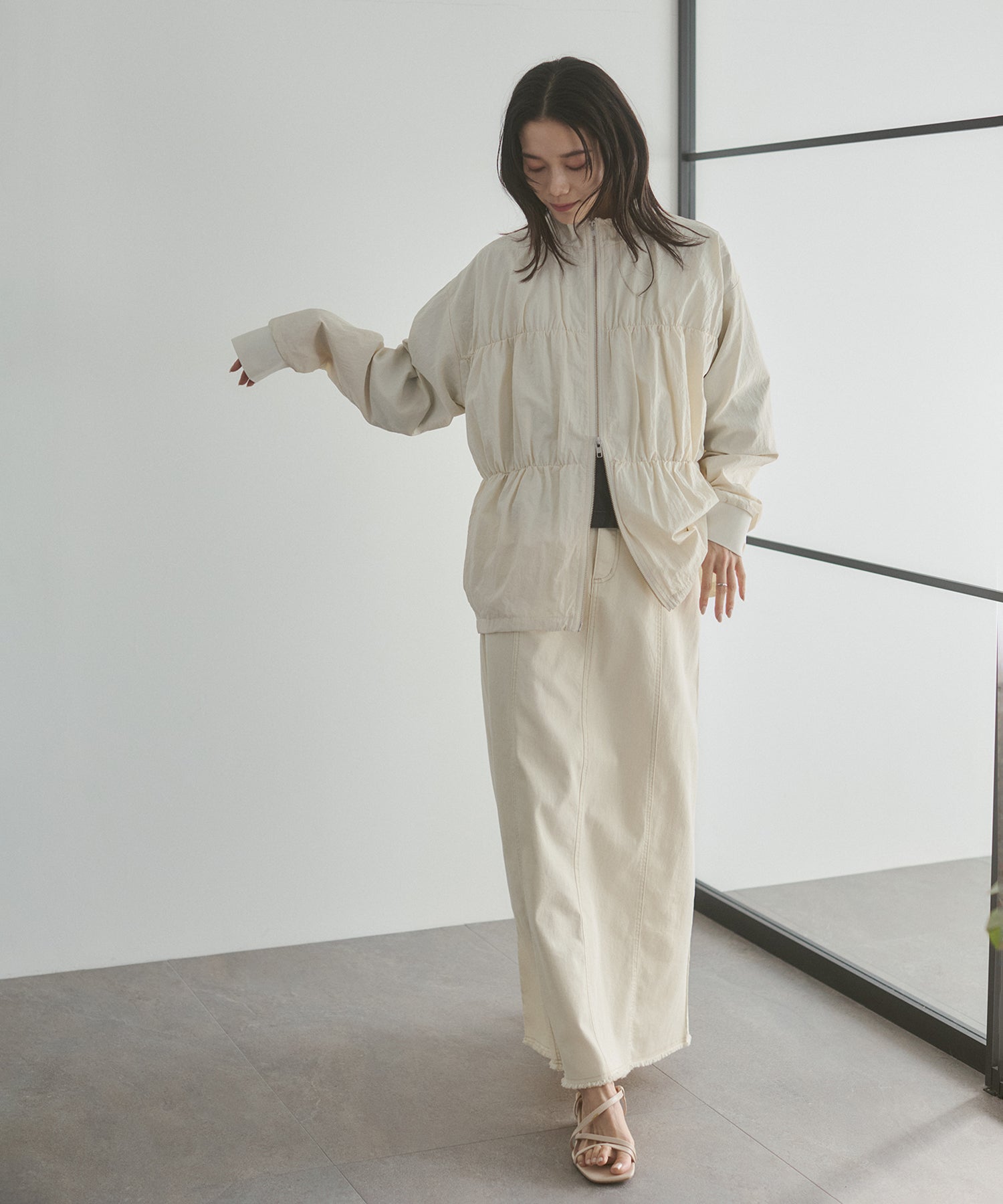 NYLON DOUBLE ZIP BLOUSON