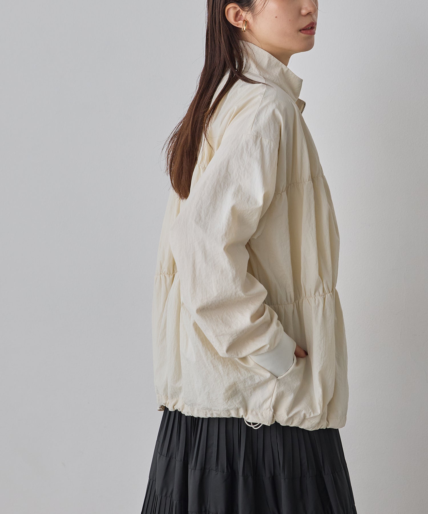 NYLON DOUBLE ZIP BLOUSON