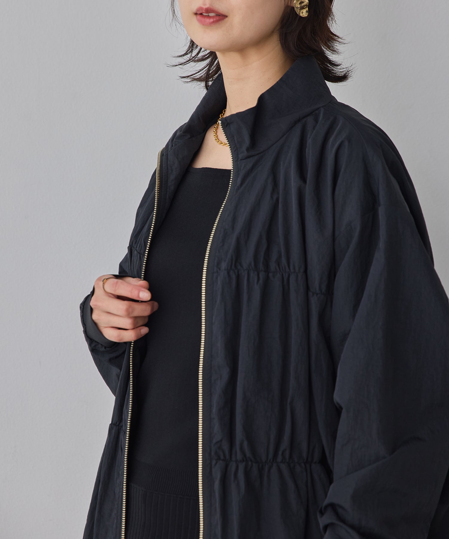 NYLON DOUBLE ZIP BLOUSON