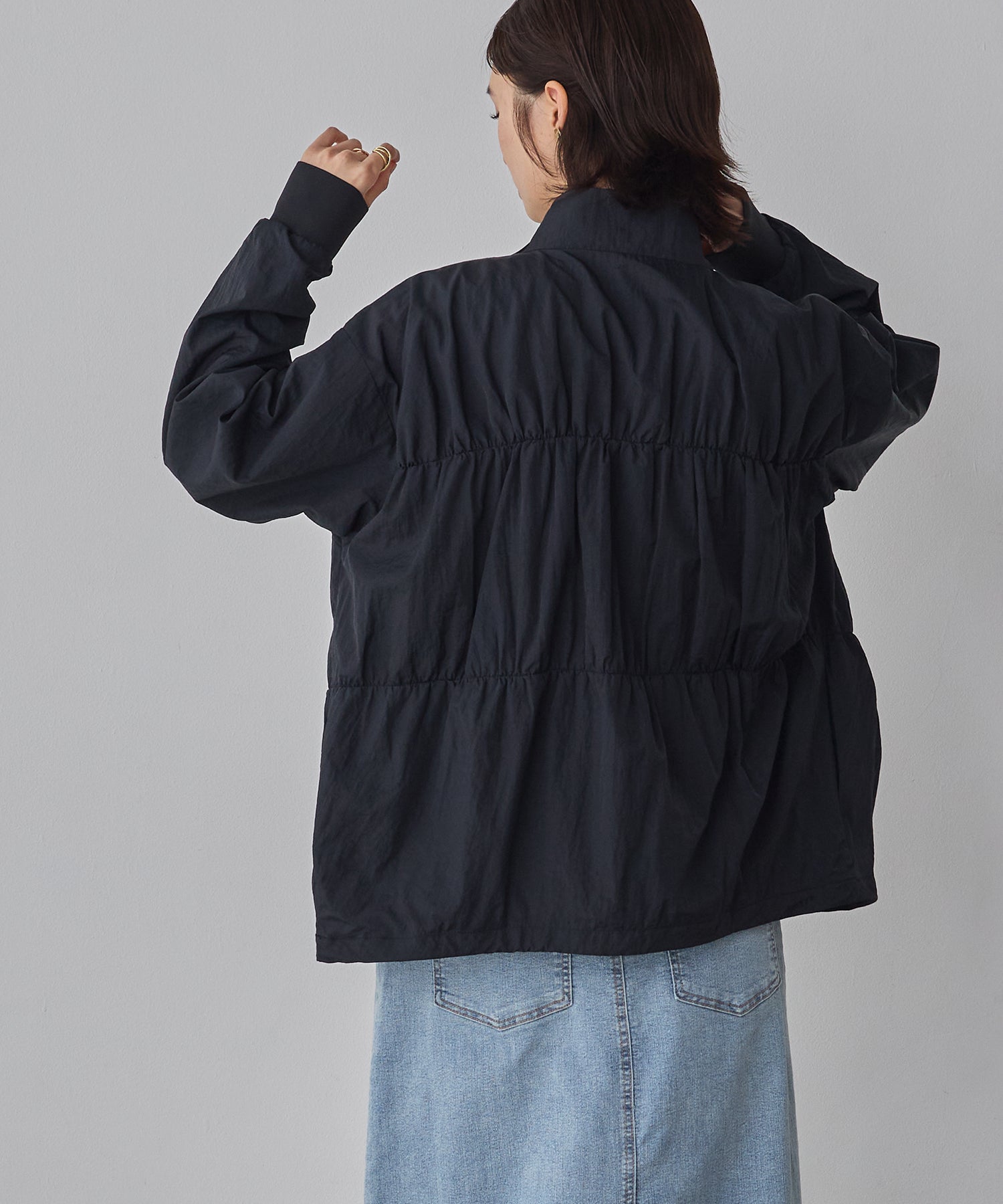 NYLON DOUBLE ZIP BLOUSON