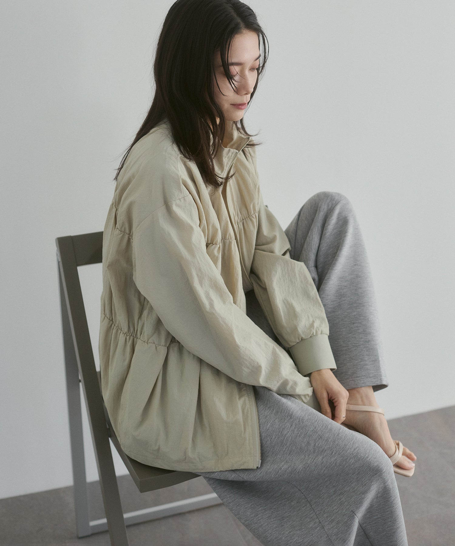 NYLON DOUBLE ZIP BLOUSON