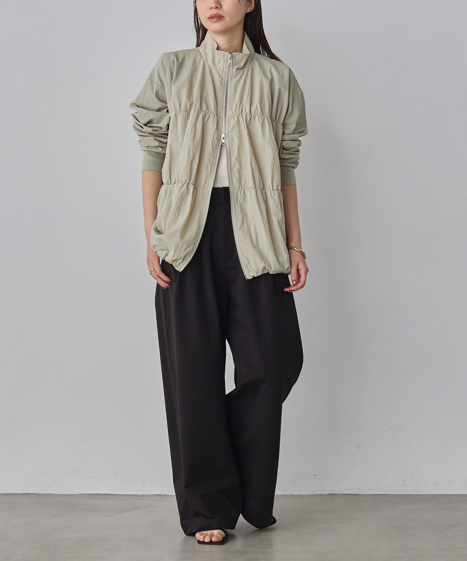 NYLON DOUBLE ZIP BLOUSON