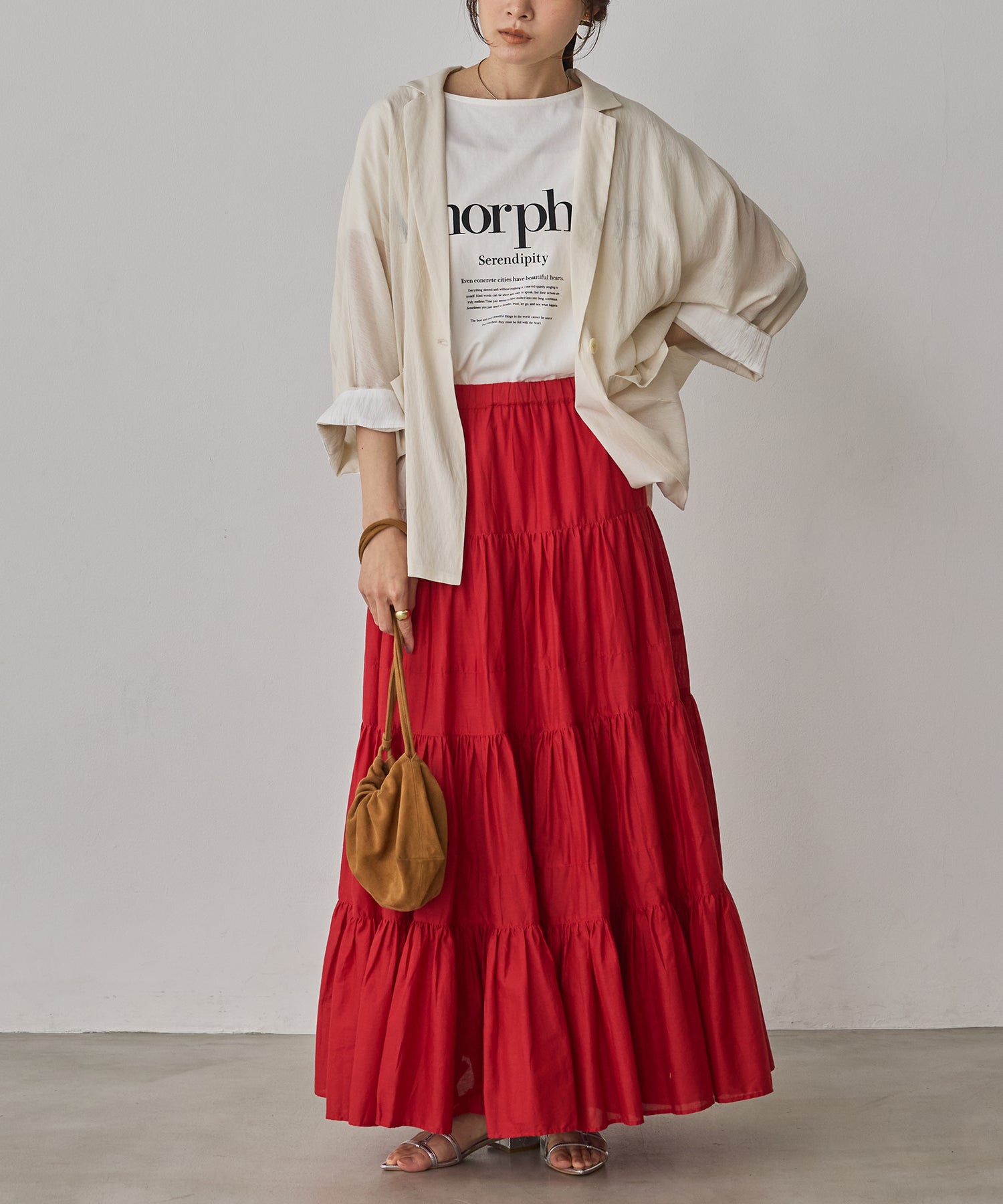DOLMAN-SLEEVE SHEER TAILORED JACKET