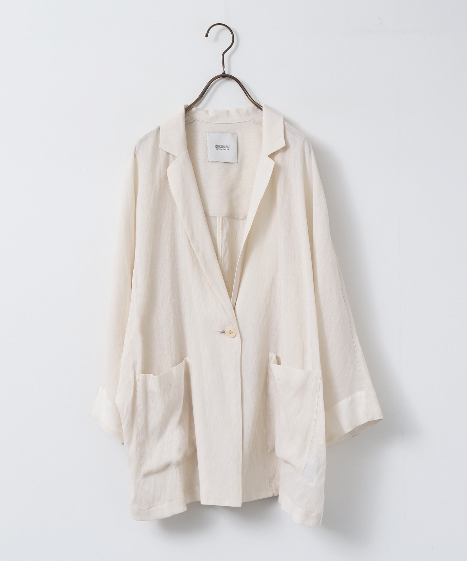 DOLMAN-SLEEVE SHEER TAILORED JACKET