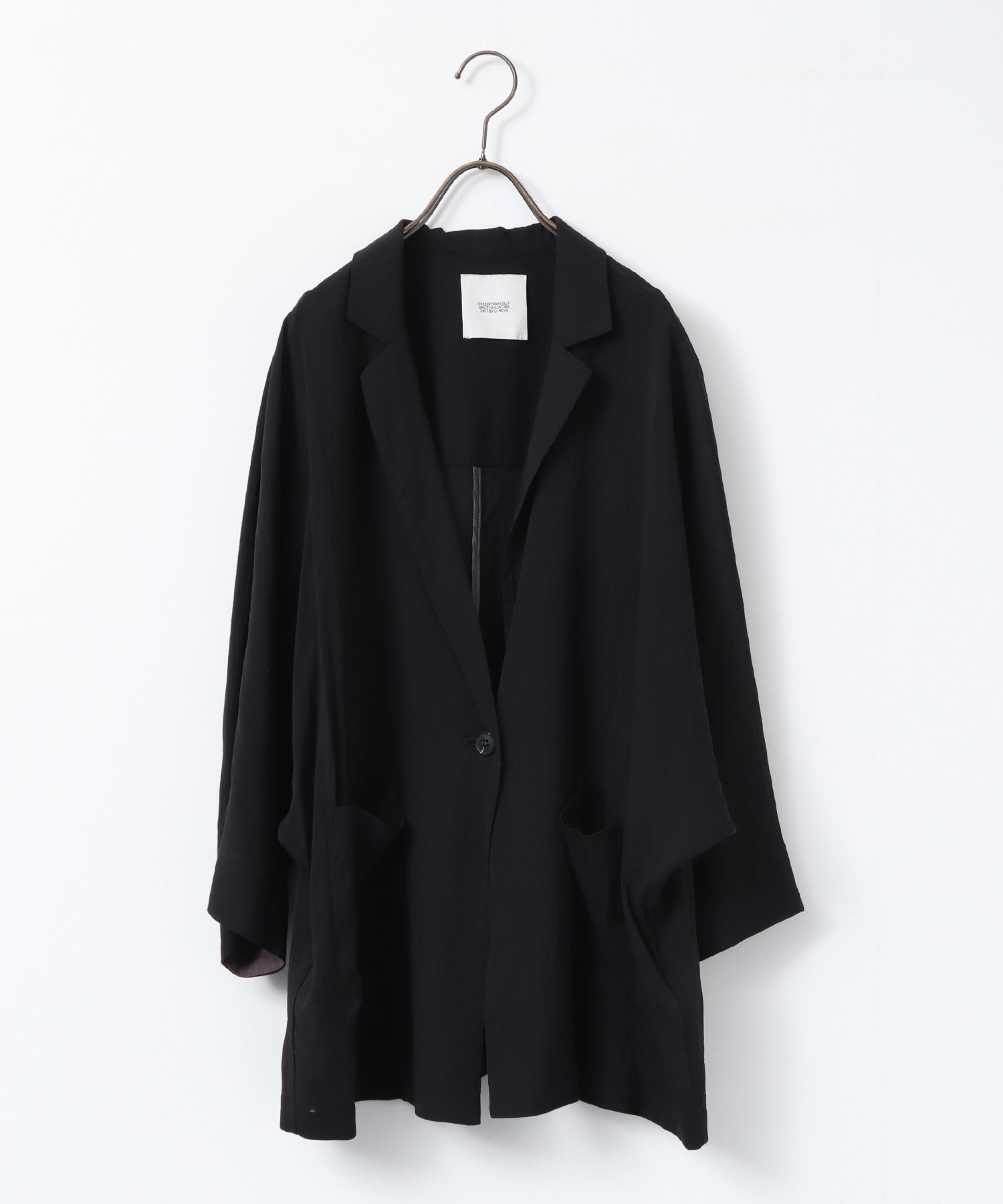 DOLMAN-SLEEVE SHEER TAILORED JACKET