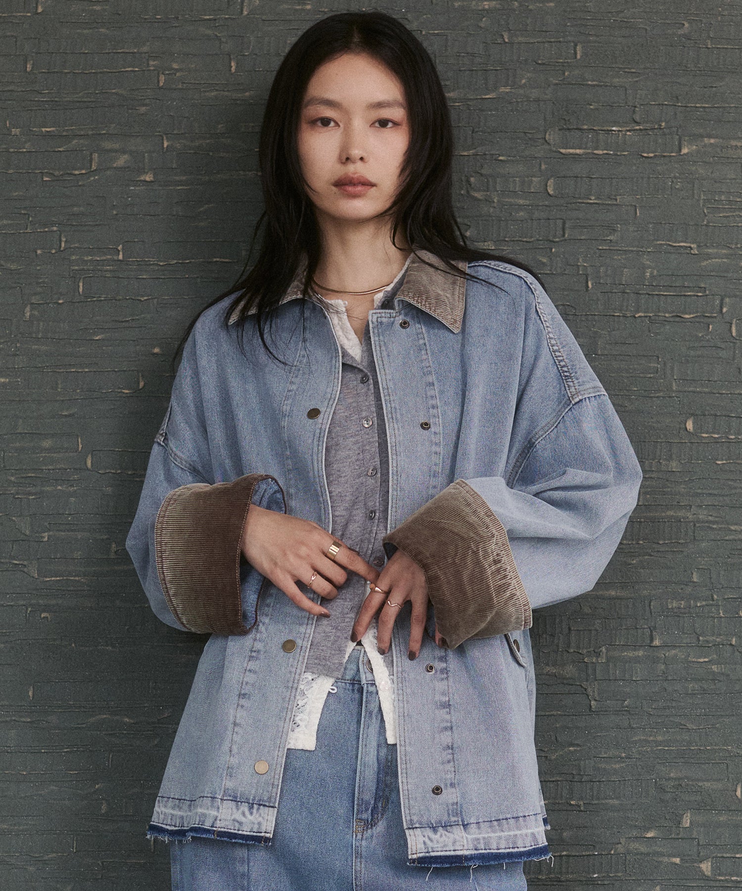 TWO-TONE DENIM JACKET