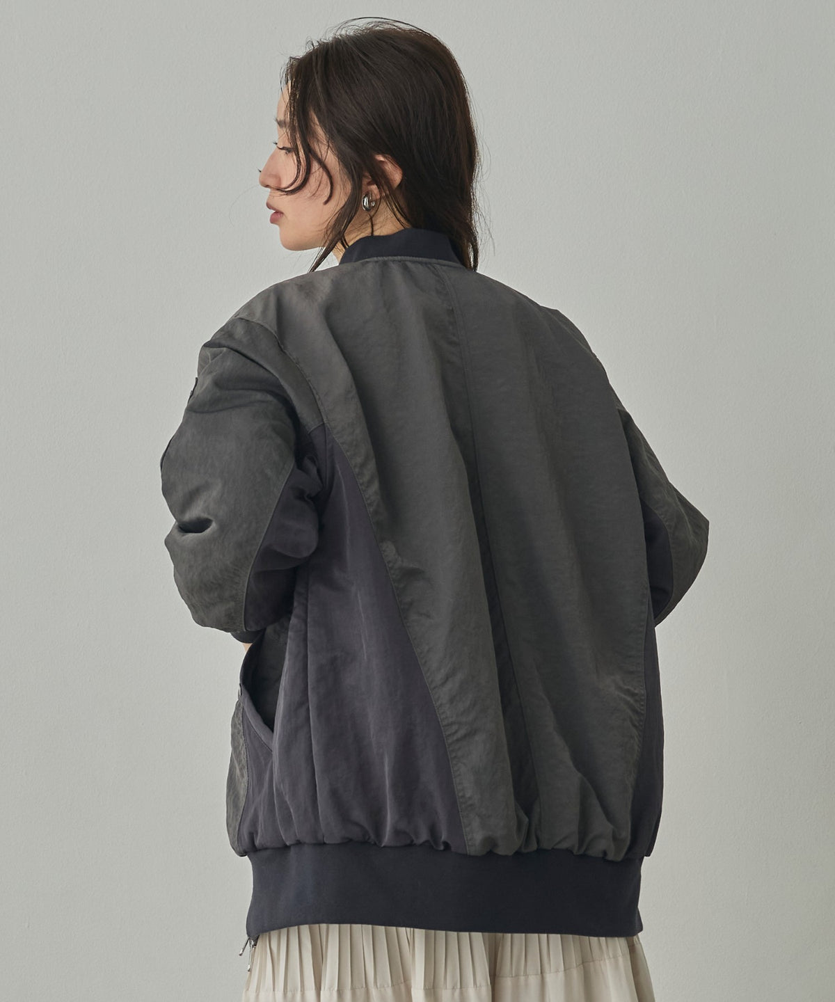 SUBTLE COLOURWAY NYLON MA-1 BOMBER JACKET