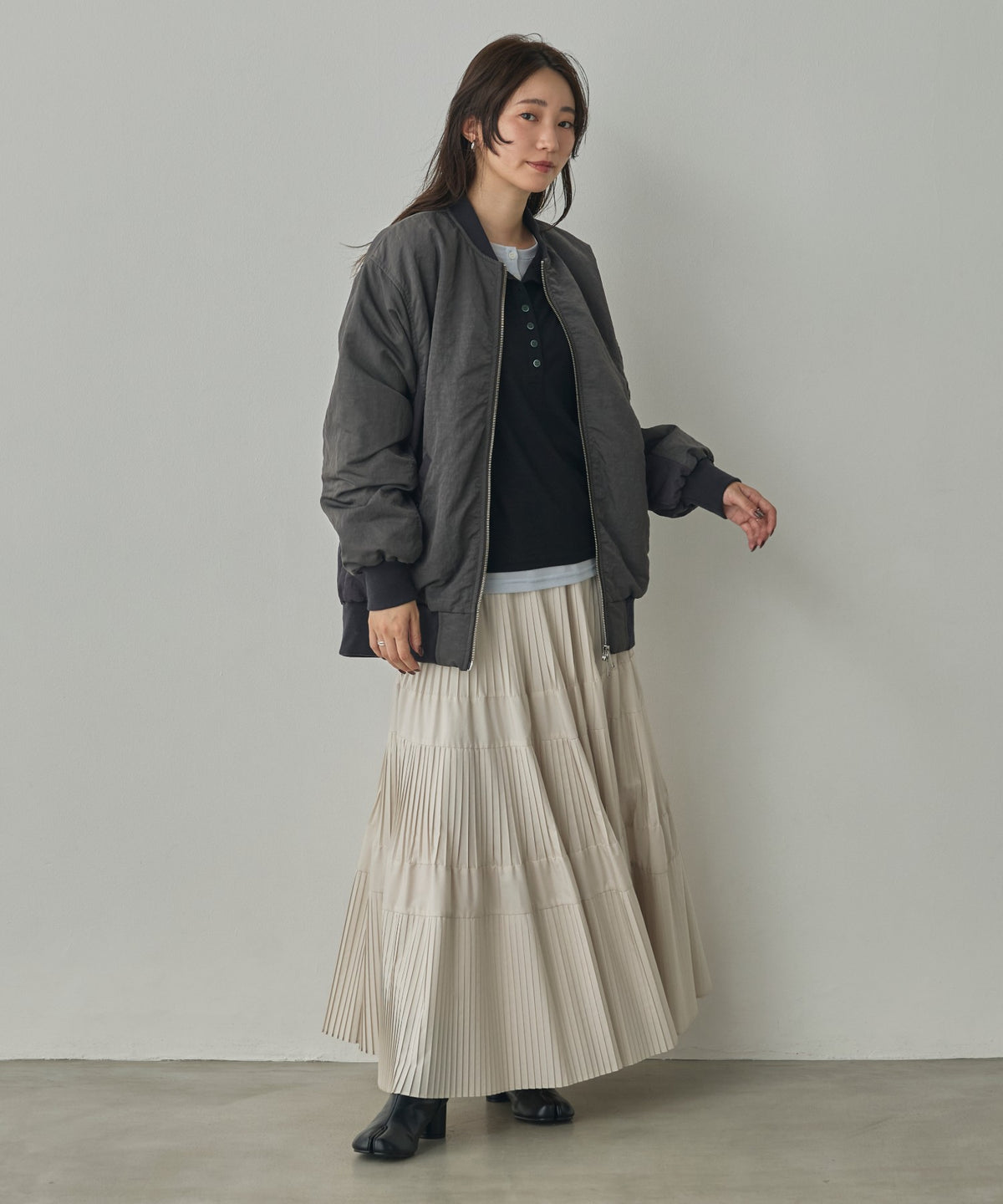 SUBTLE COLOURWAY NYLON MA-1 BOMBER JACKET