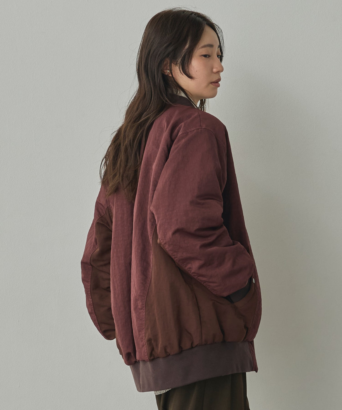 SUBTLE COLOURWAY NYLON MA-1 BOMBER JACKET