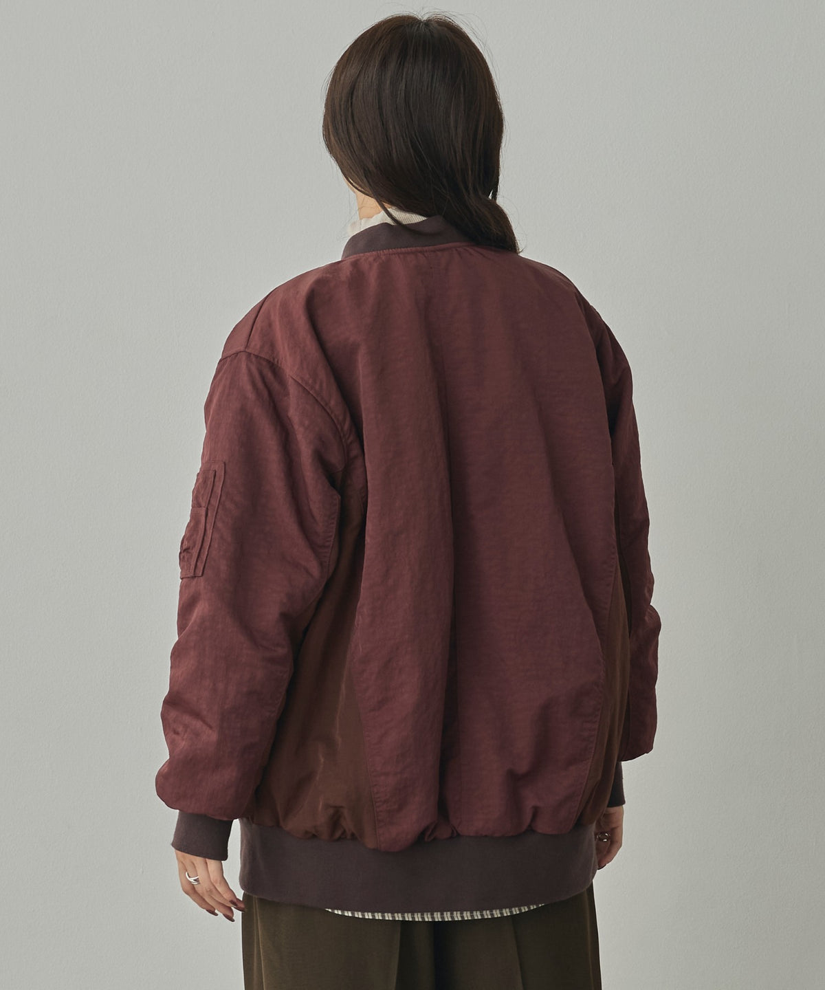 SUBTLE COLOURWAY NYLON MA-1 BOMBER JACKET