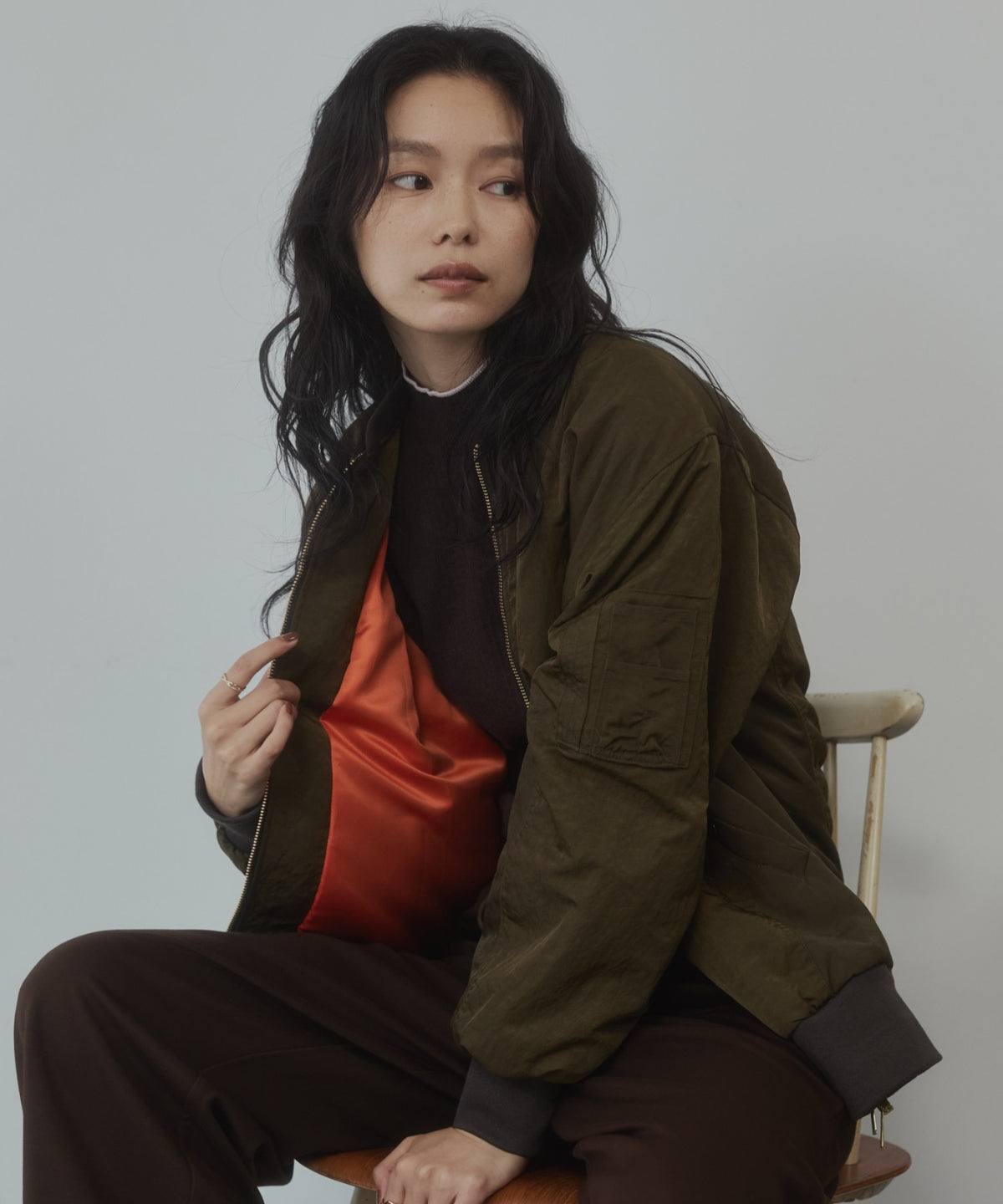 SUBTLE COLOURWAY NYLON MA-1 BOMBER JACKET