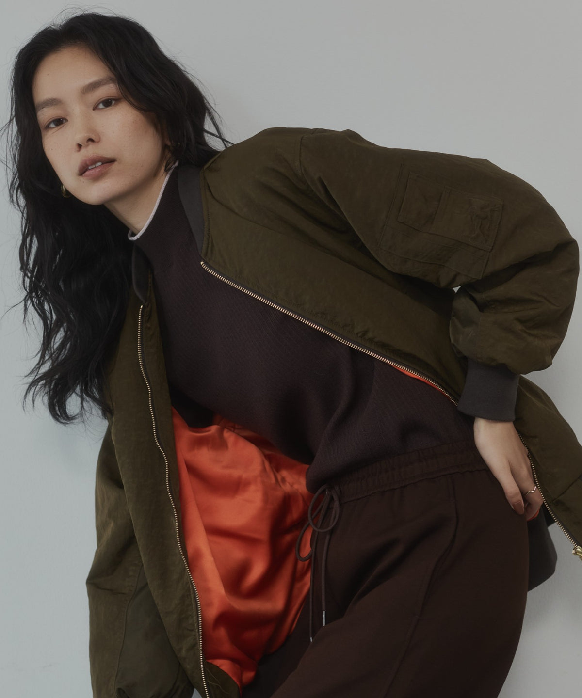 SUBTLE COLOURWAY NYLON MA-1 BOMBER JACKET