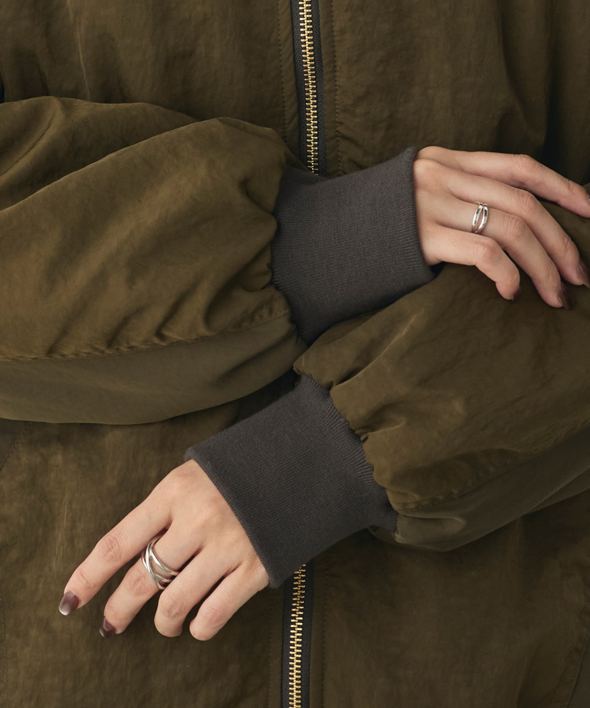 SUBTLE COLOURWAY NYLON MA-1 BOMBER JACKET