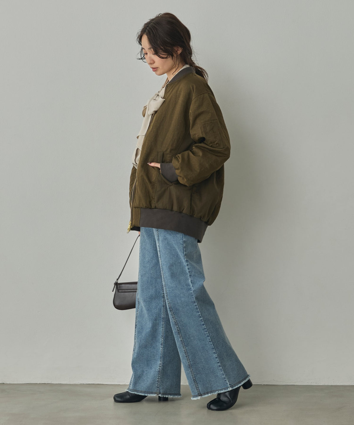 SUBTLE COLOURWAY NYLON MA-1 BOMBER JACKET