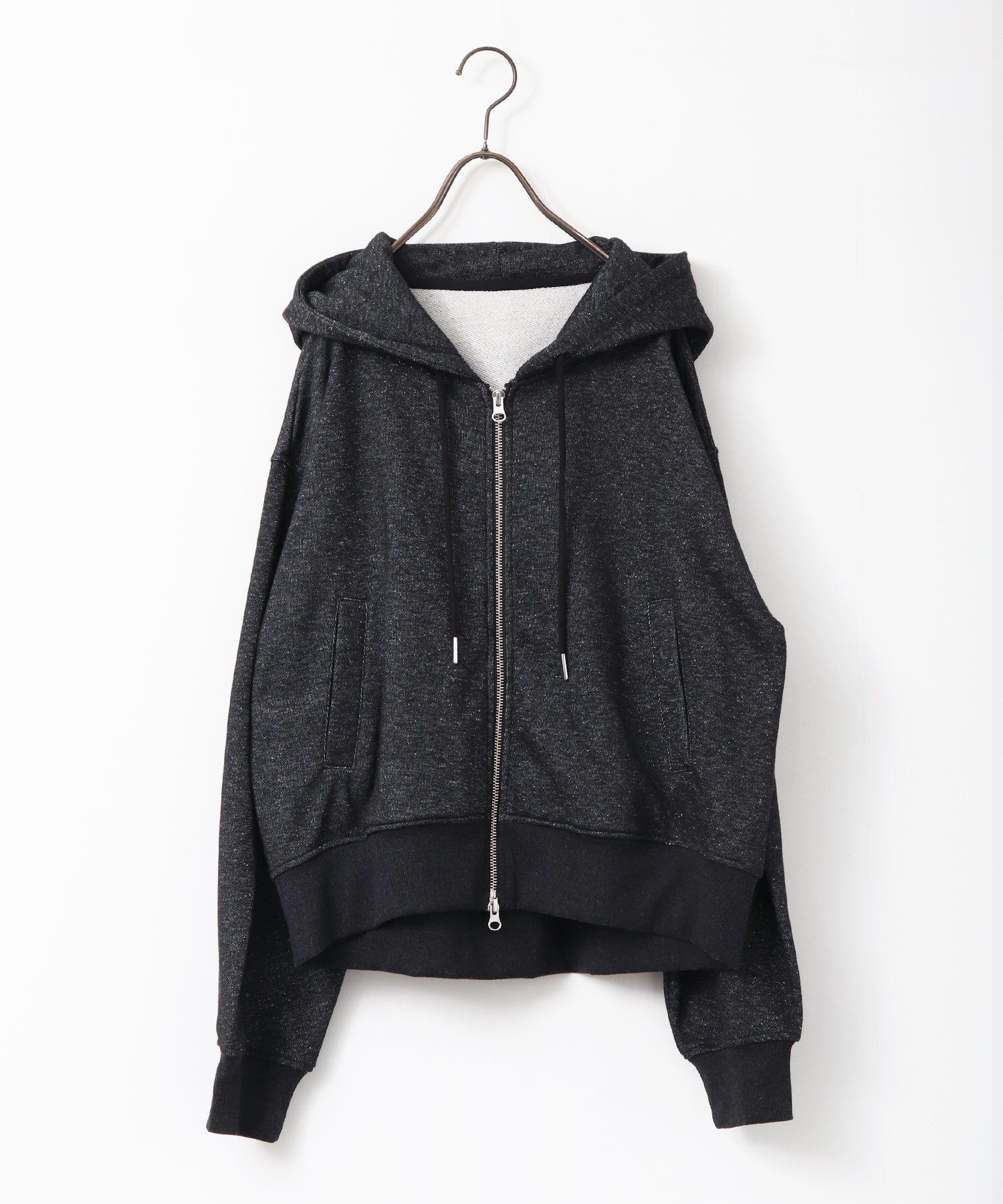 LAME DOUBLE ZIP HOODIE