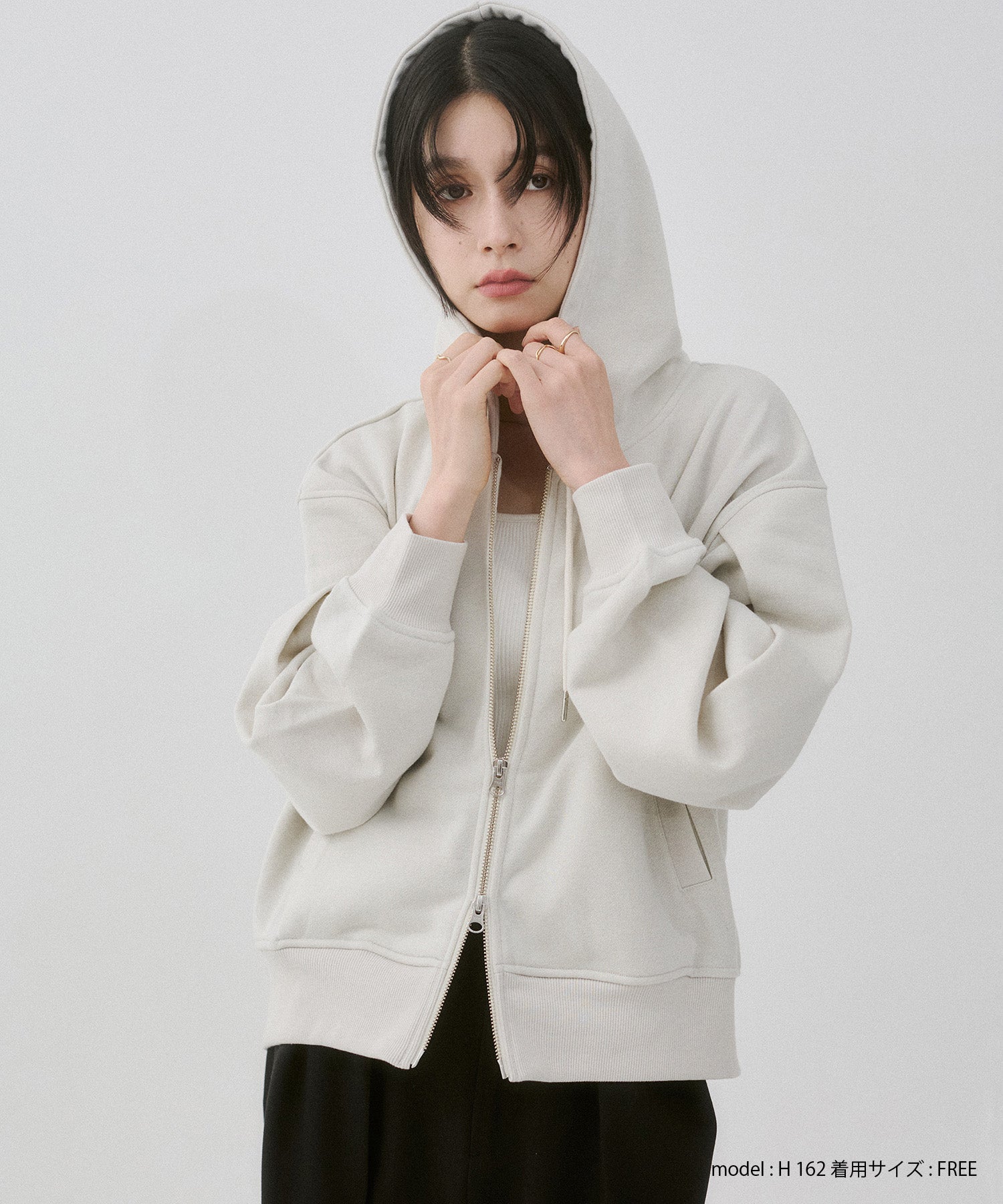 LAME DOUBLE ZIP HOODIE
