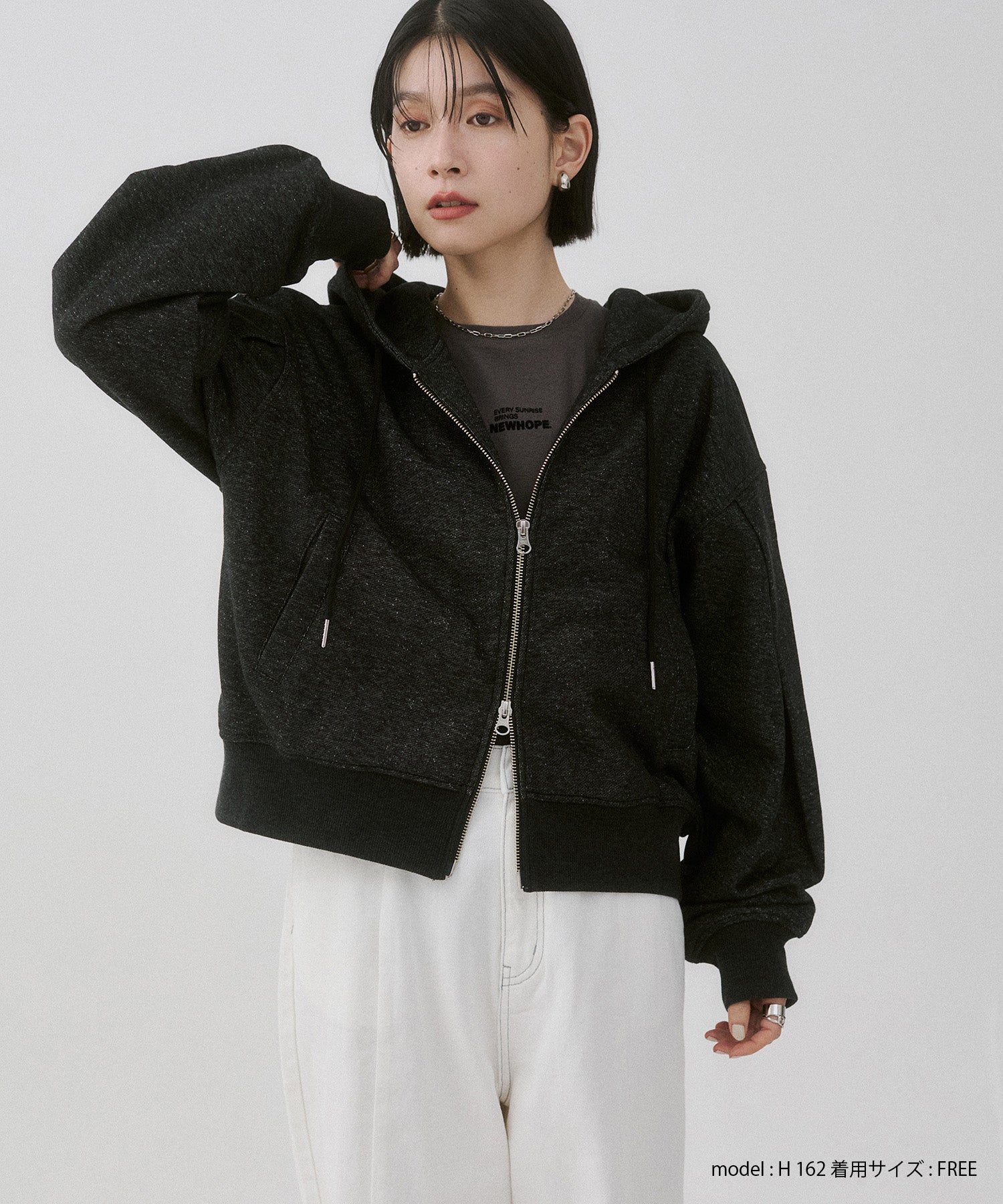 LAME DOUBLE ZIP HOODIE