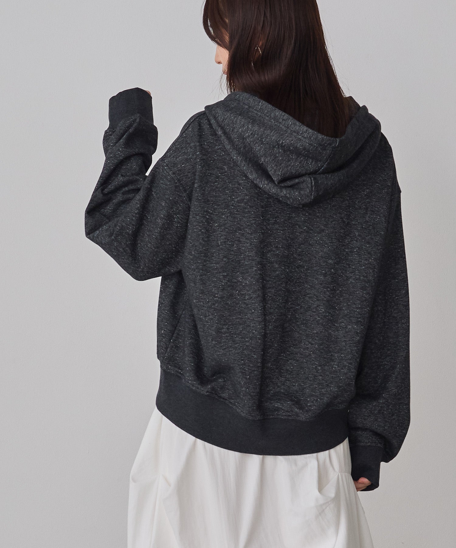LAME DOUBLE ZIP HOODIE