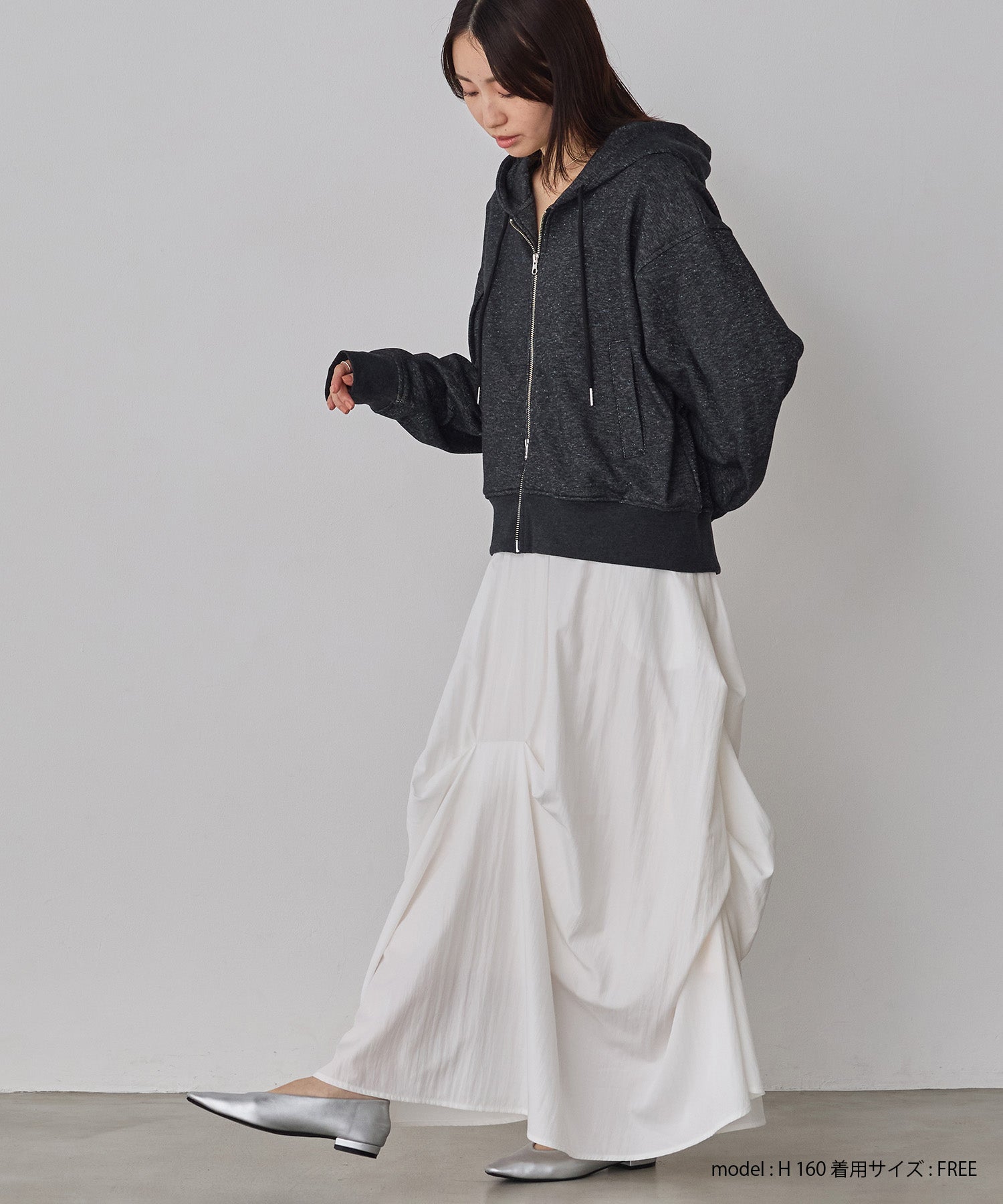LAME DOUBLE ZIP HOODIE