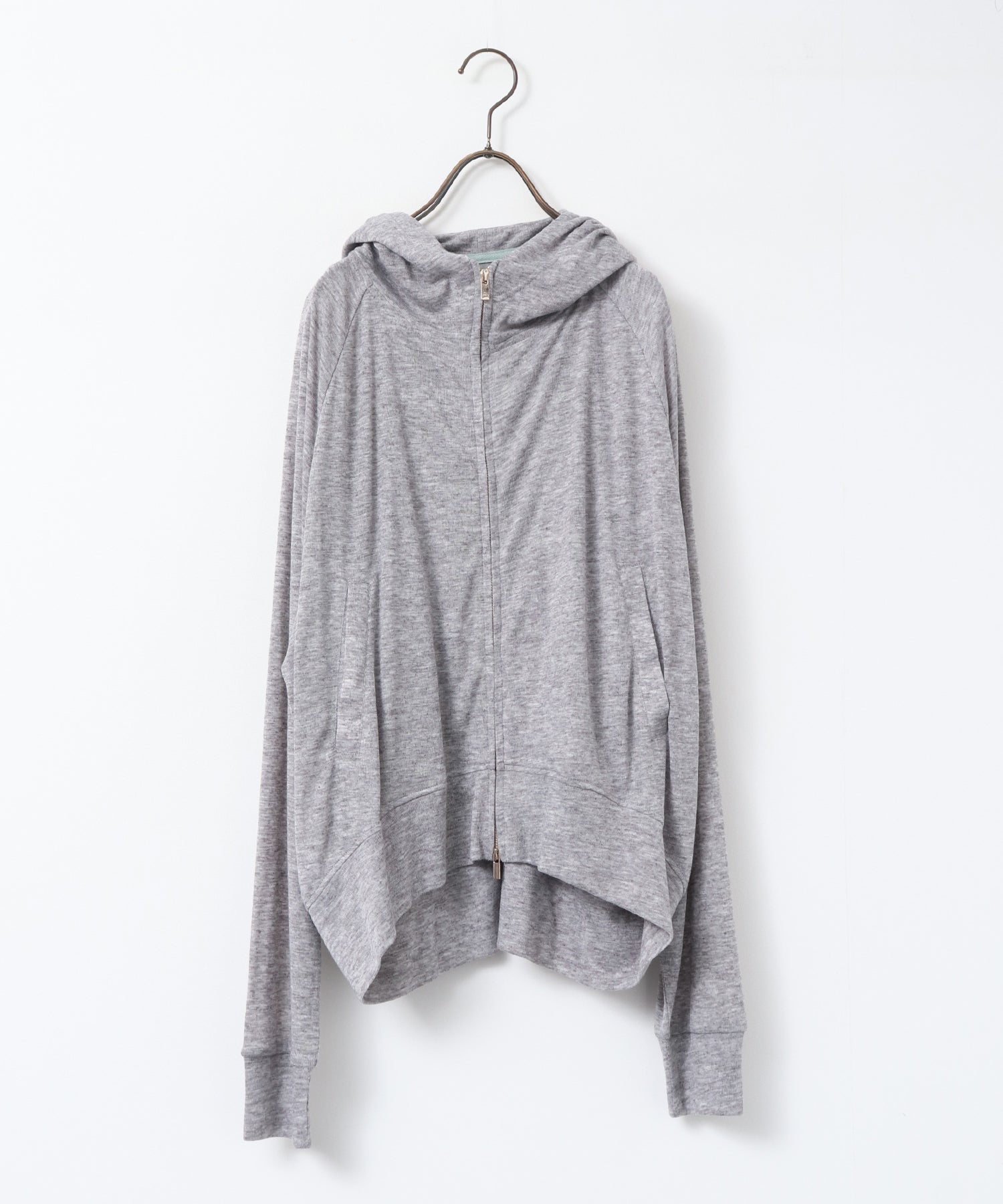 LIGHTWEIGHT KNIT DOCKING W-ZIP HOODIE