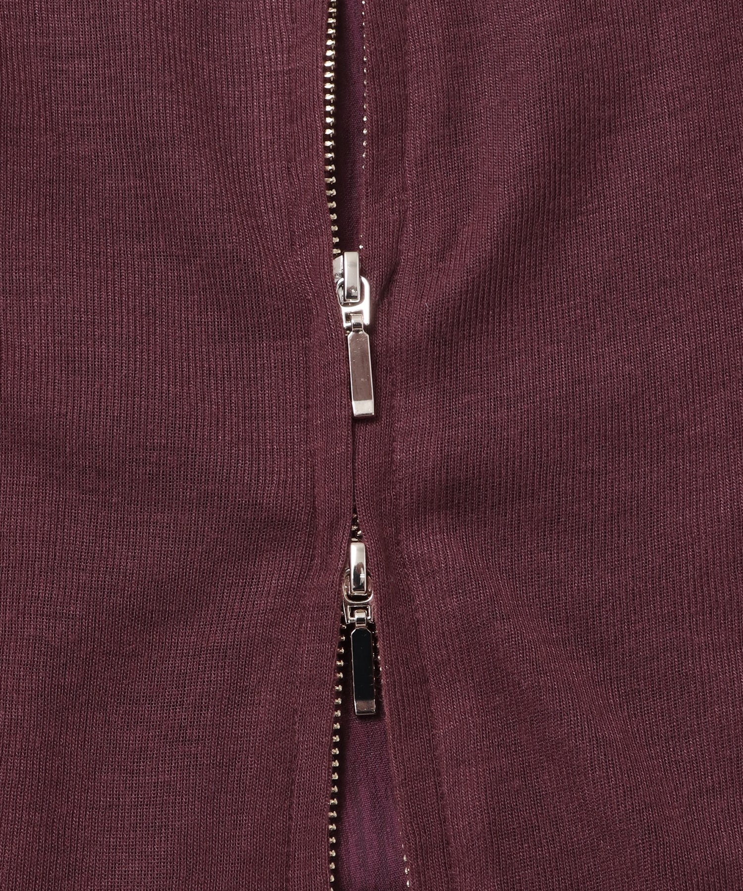 LIGHTWEIGHT KNIT DOCKING W-ZIP HOODIE