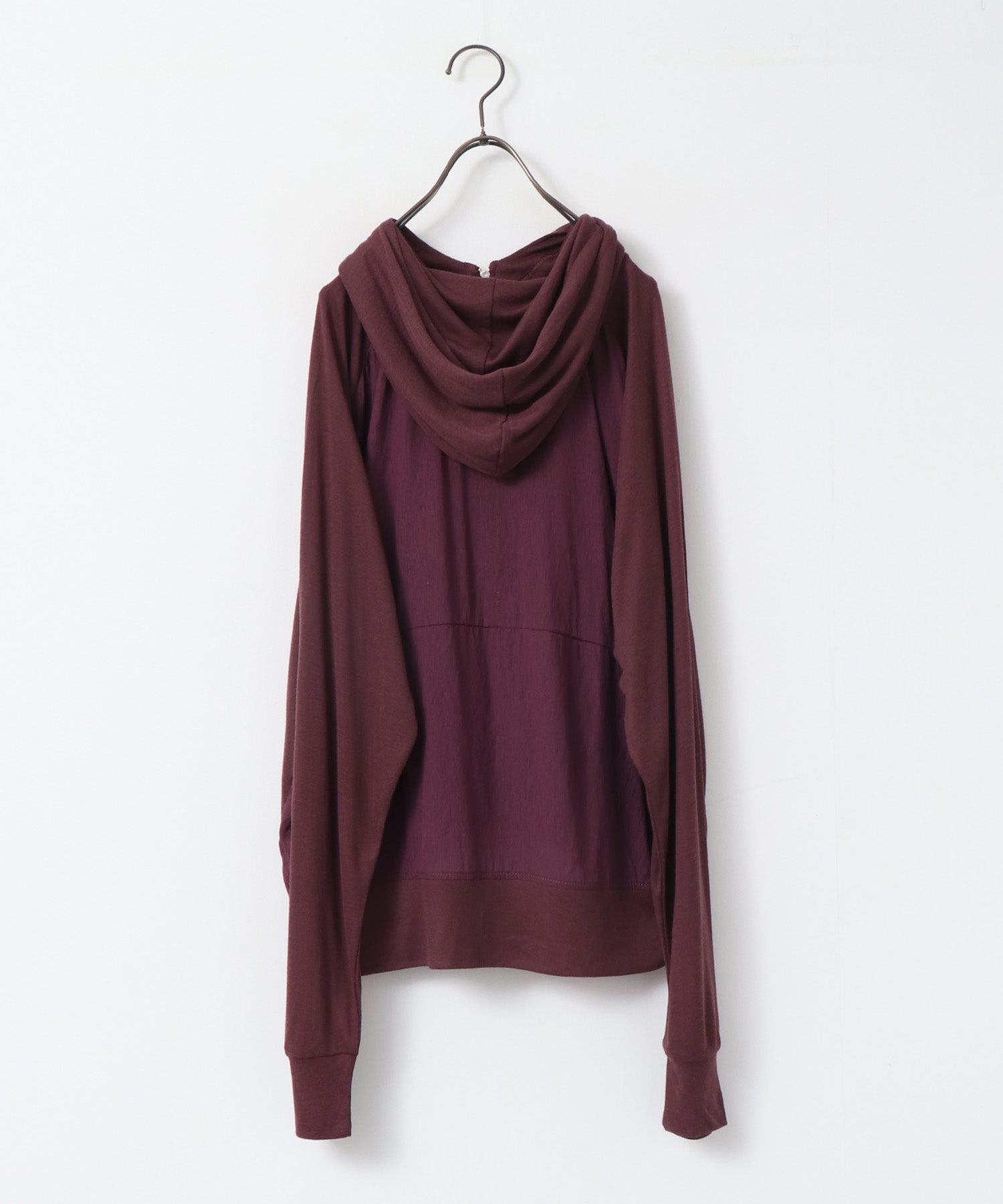 LIGHTWEIGHT KNIT DOCKING W-ZIP HOODIE