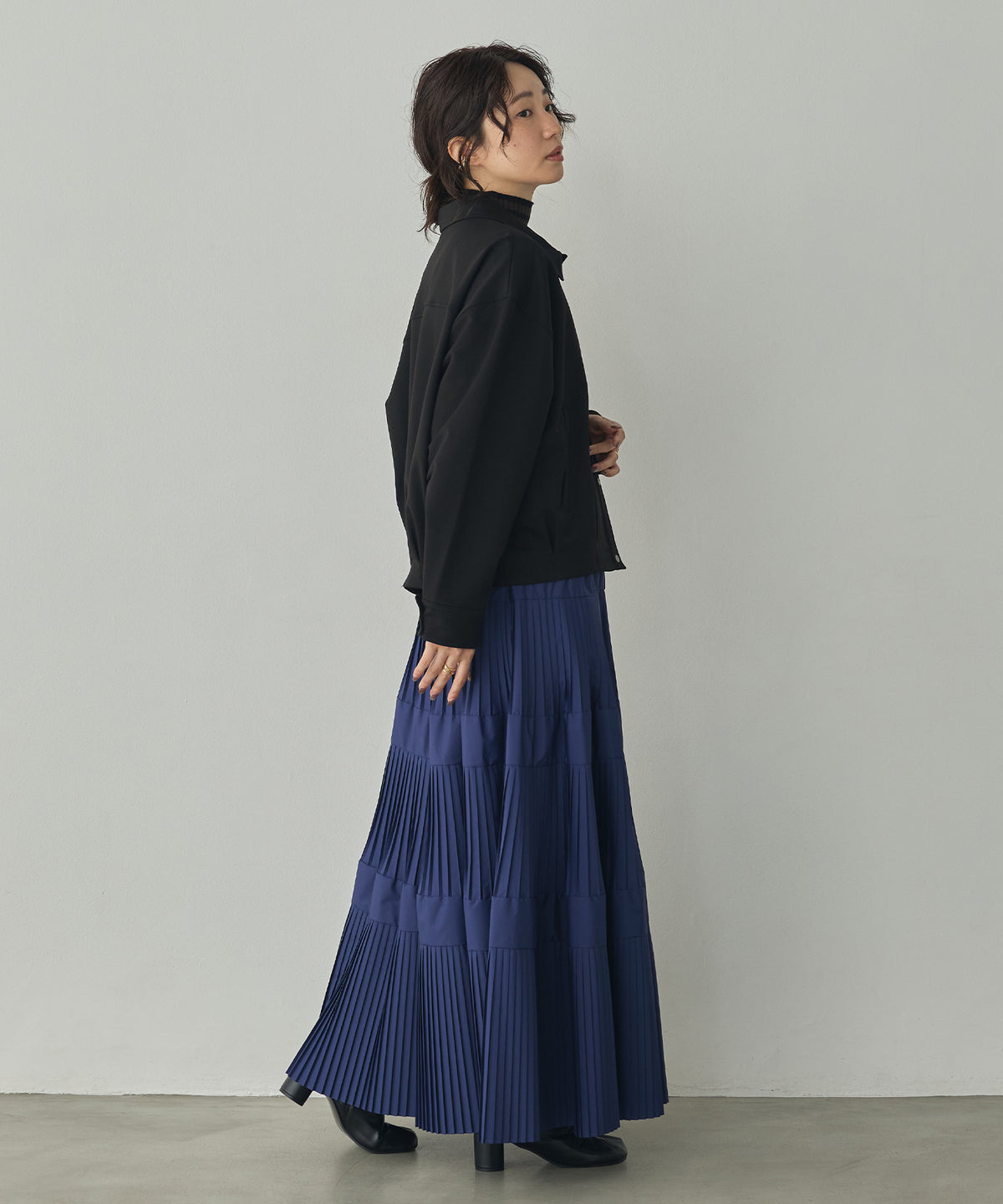 FLEECE-LINED TUCKED-COLLAR SHIRT JACKET