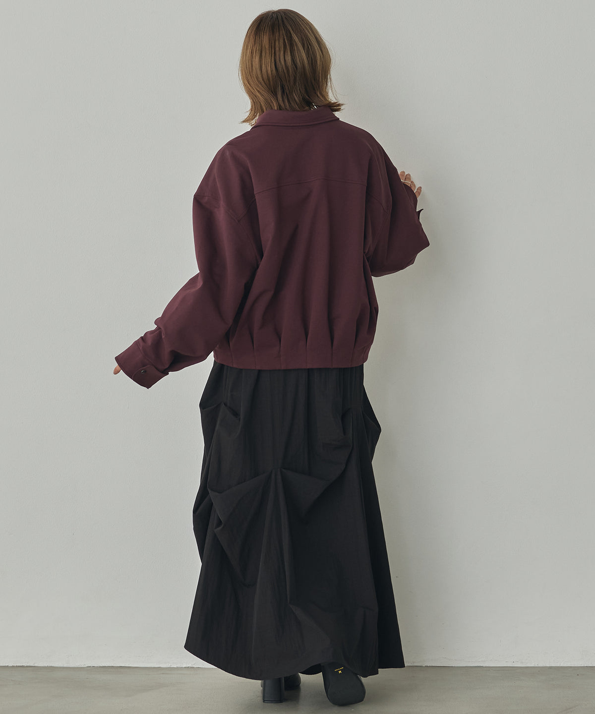 FLEECE-LINED TUCKED-COLLAR SHIRT JACKET