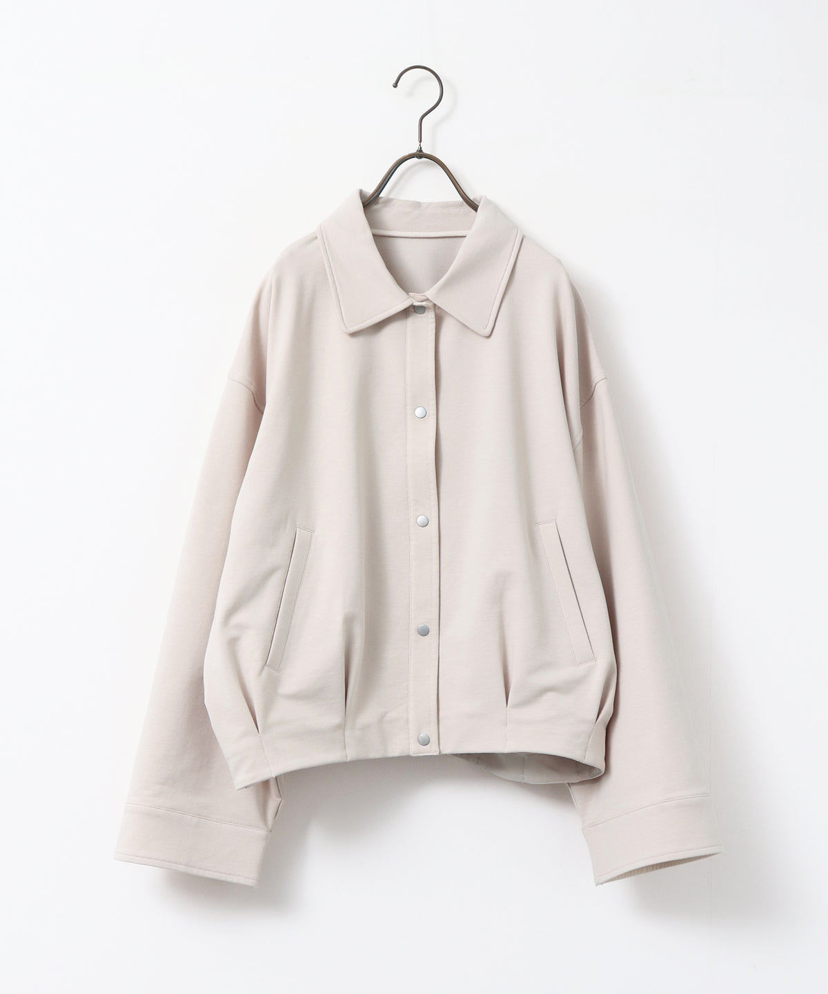 FLEECE-LINED TUCKED-COLLAR SHIRT JACKET
