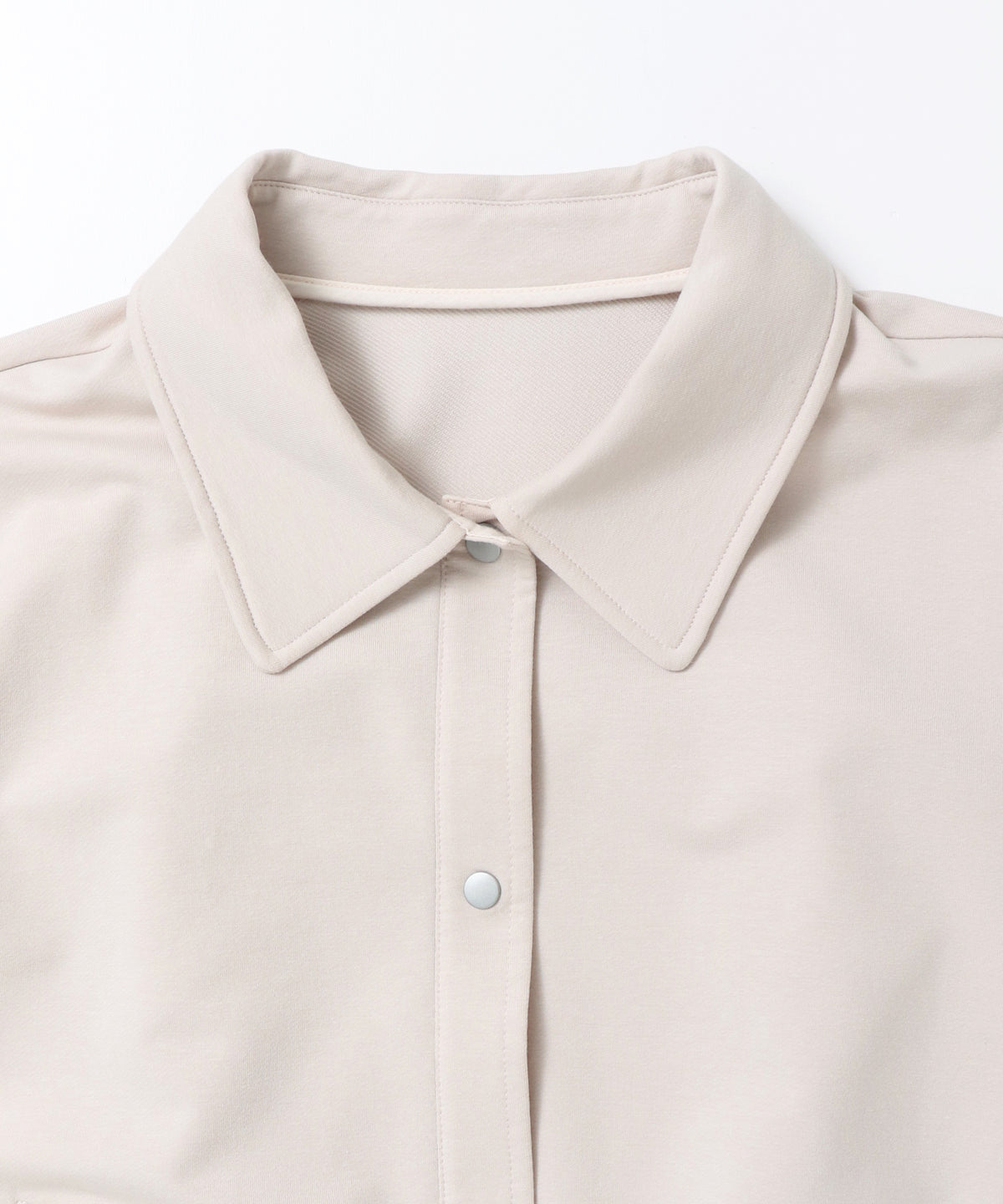 FLEECE-LINED TUCKED-COLLAR SHIRT JACKET